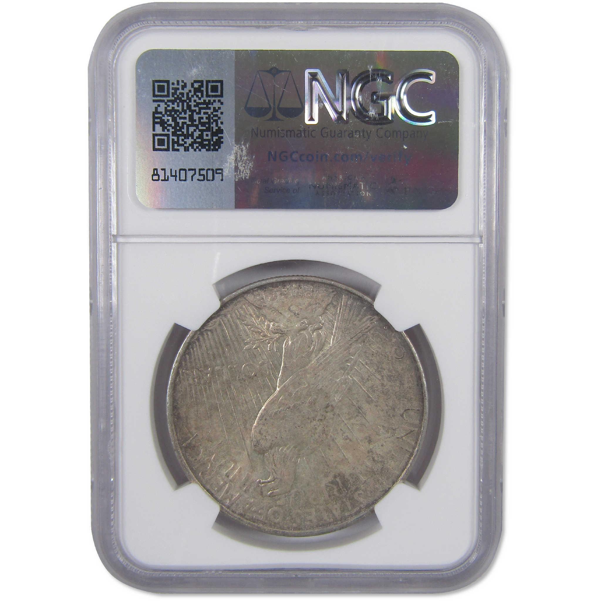 1927 D Peace Dollar AU 58 NGC Silver $1 Coin SKU:I18217