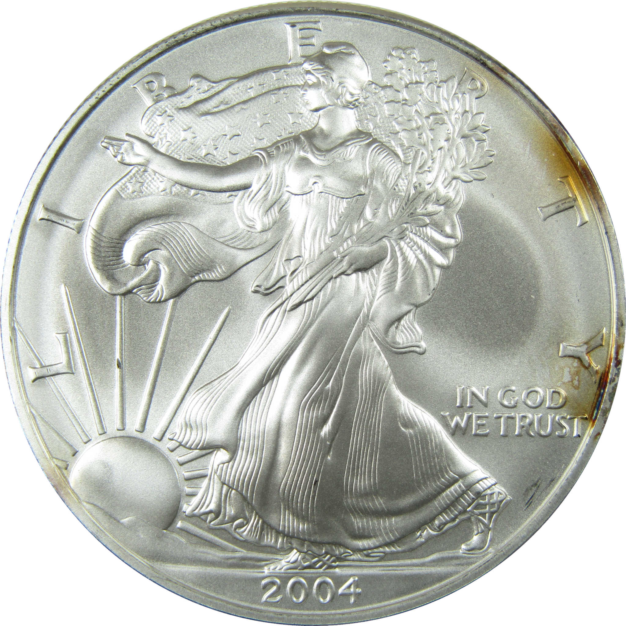 2004 American Silver Eagle Uncirculated Mint State $1 Coin SKU:CP1507