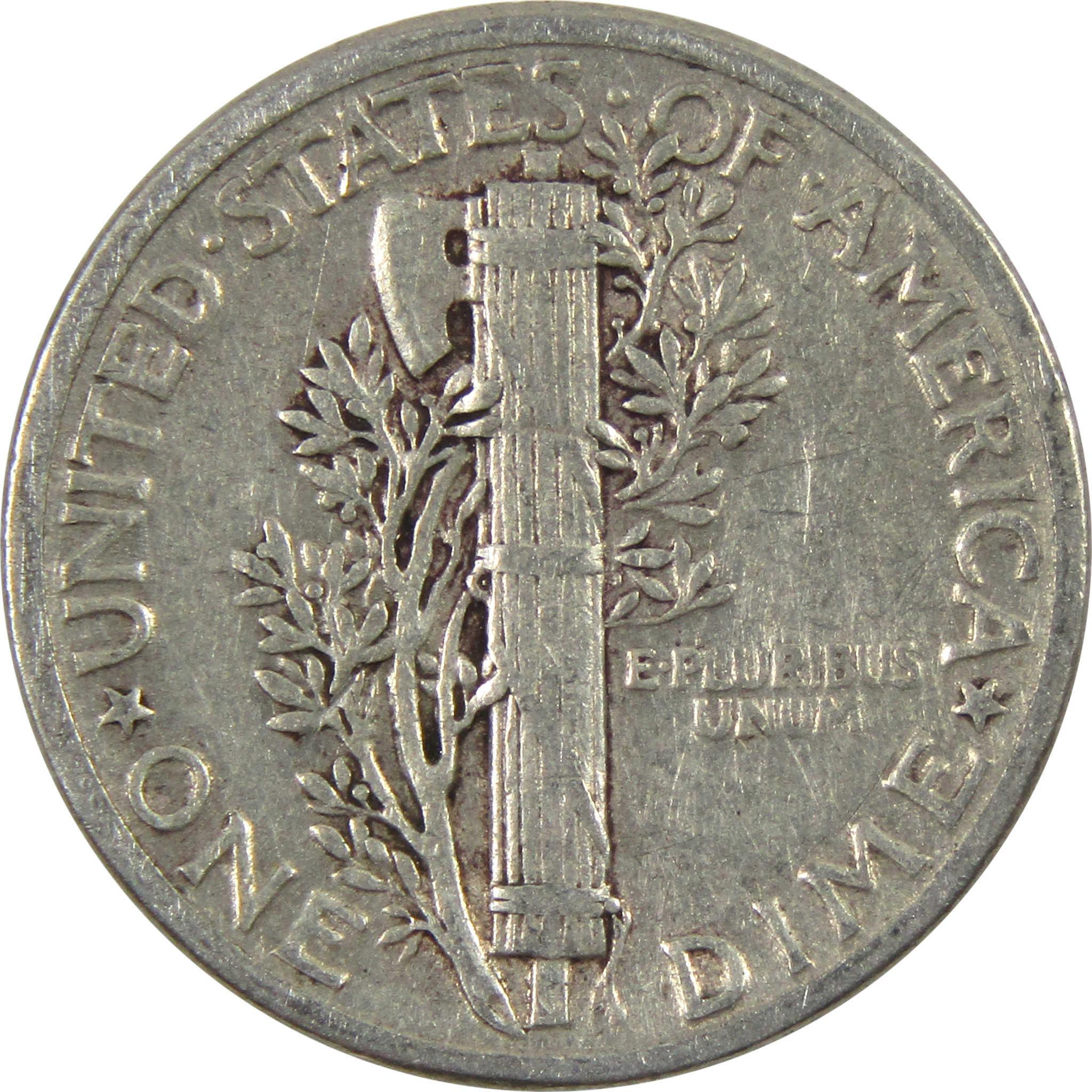 1940 Mercury Dime AG About Good 90% Silver 10c Coin