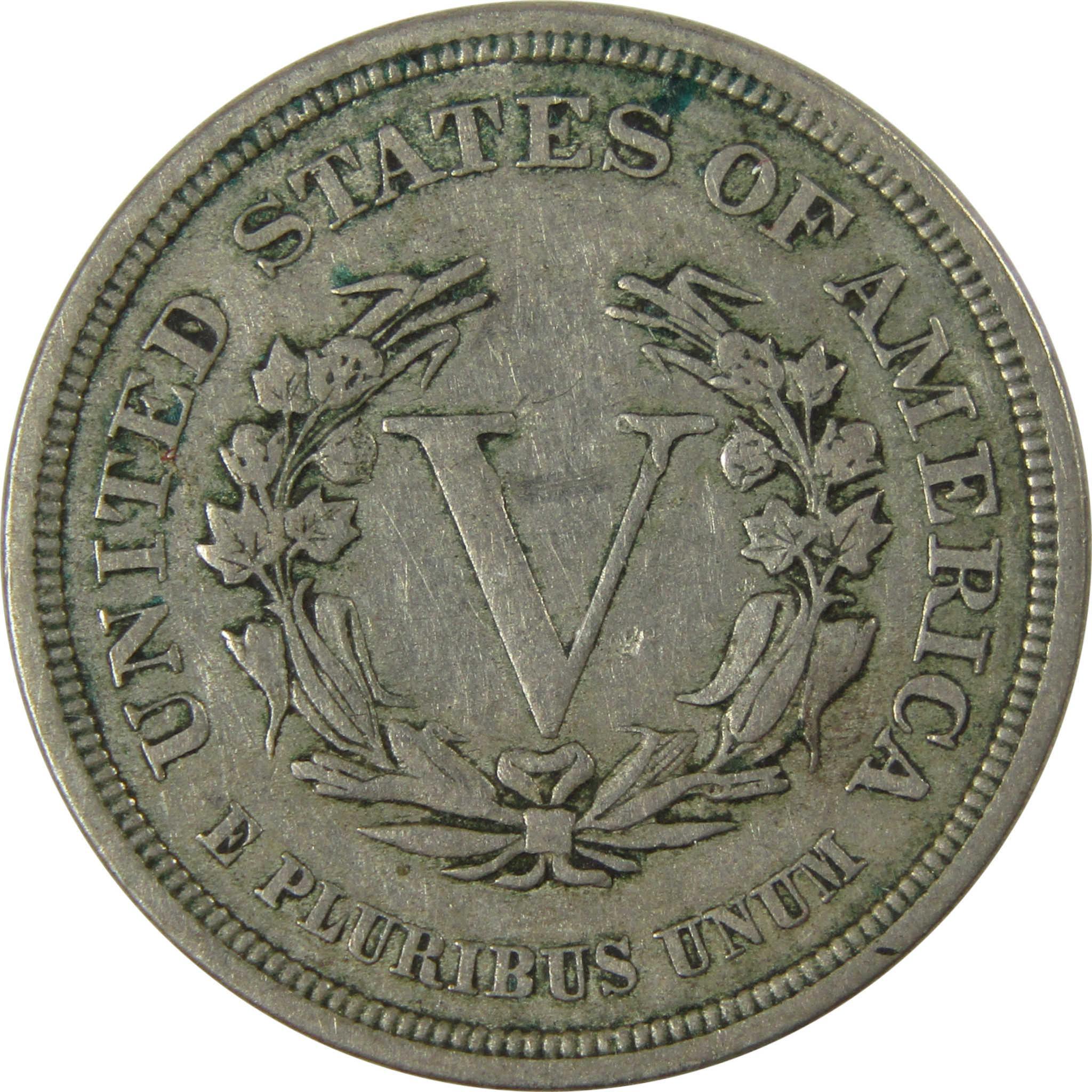 1883 No Cents Liberty Head V Nickel VF Very Fine 5c Coin SKU:I26525
