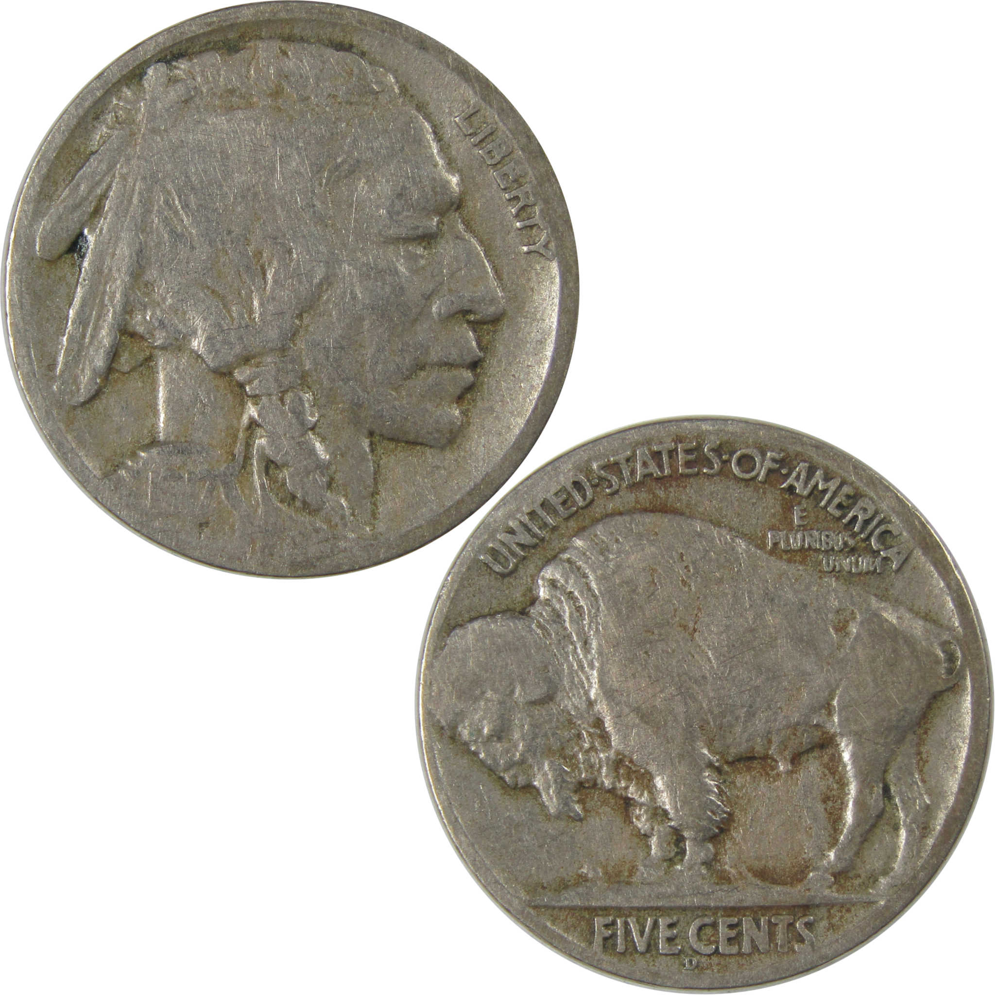 1917 D Indian Head Buffalo Nickel G Good 5c Coin SKU:CP32