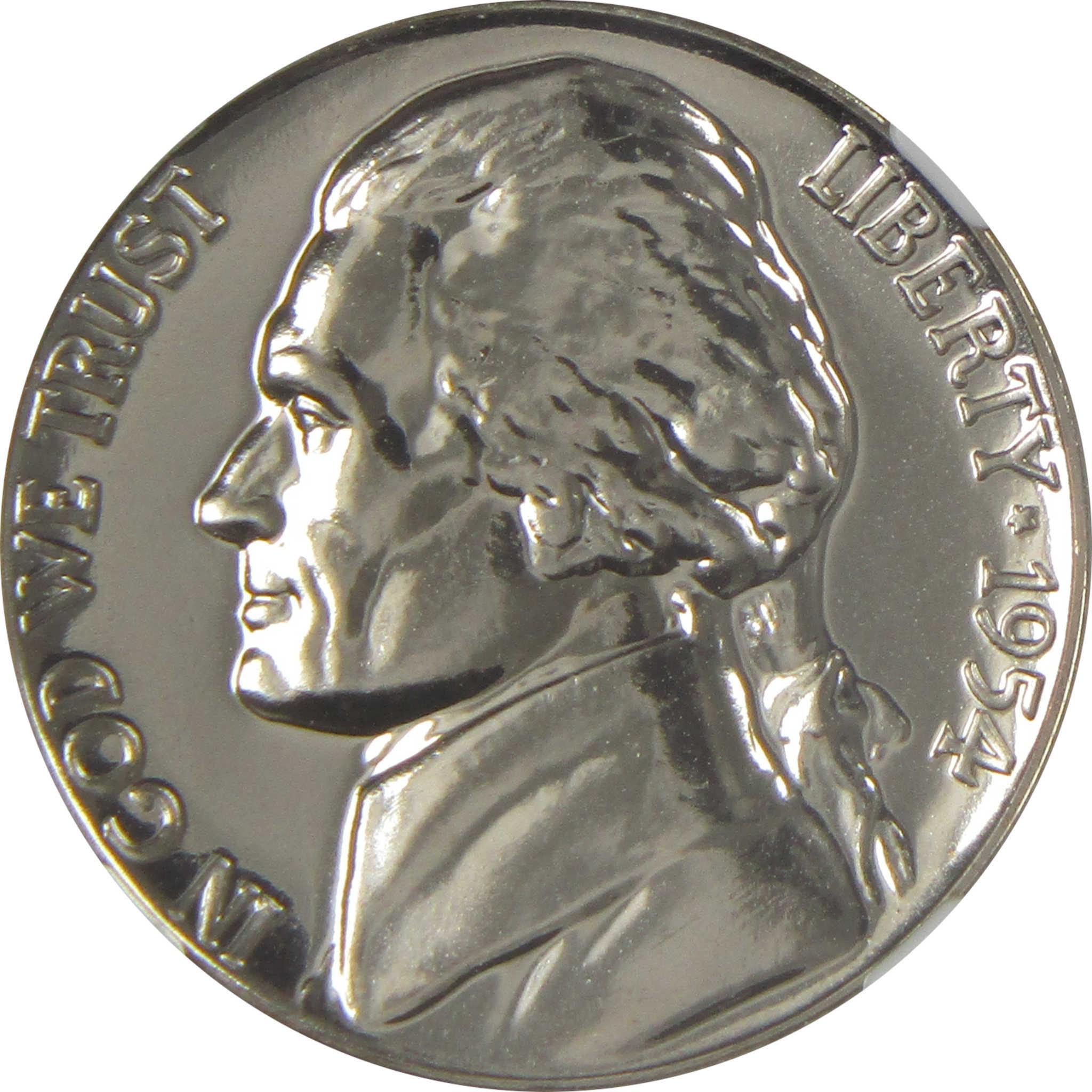 1954 Jefferson Nickel PF 68 NGC Proof 5c Coin SKU:I20631