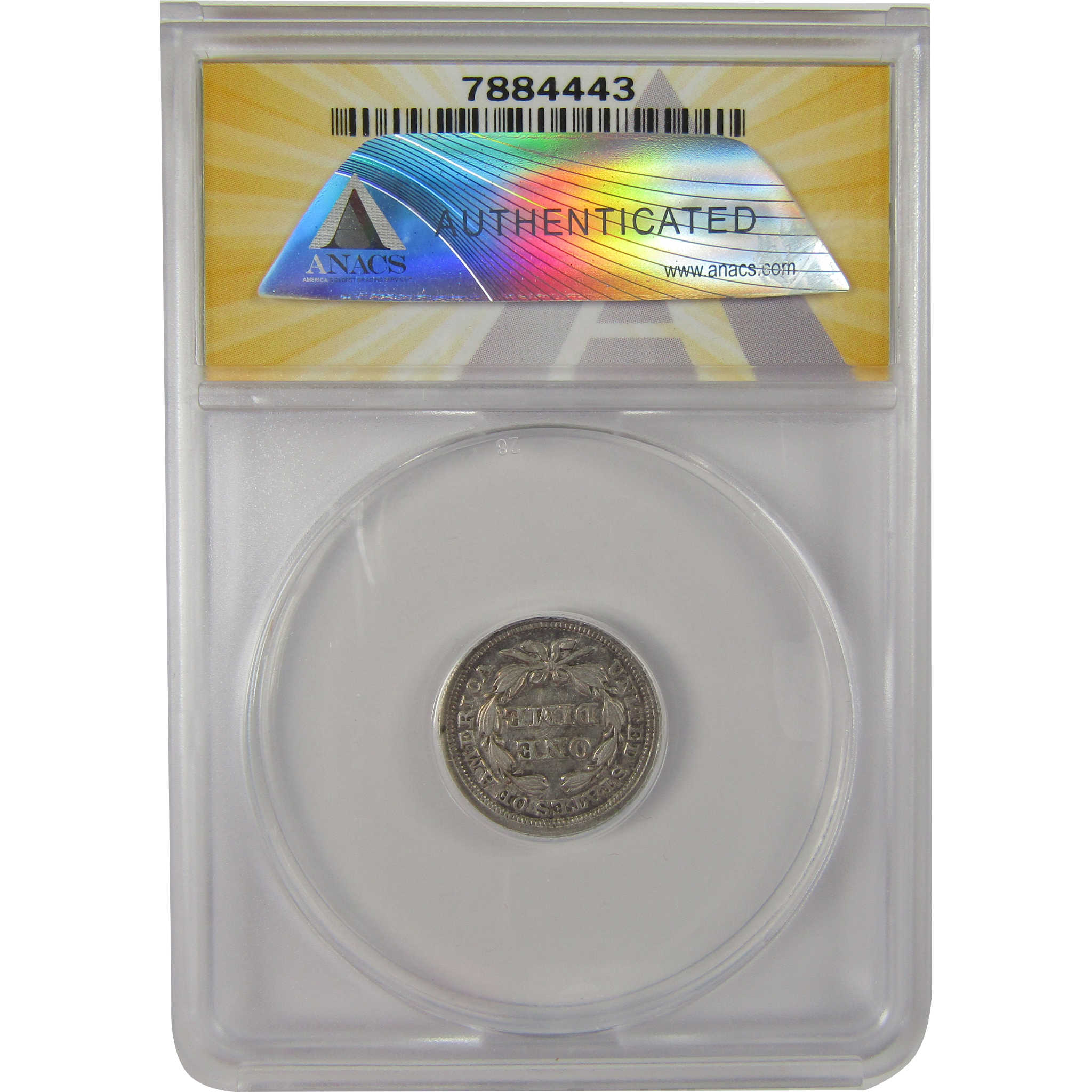 1853 Arrows Seated Liberty Dime AU 50 Details ANACS Silver SKU:I20150