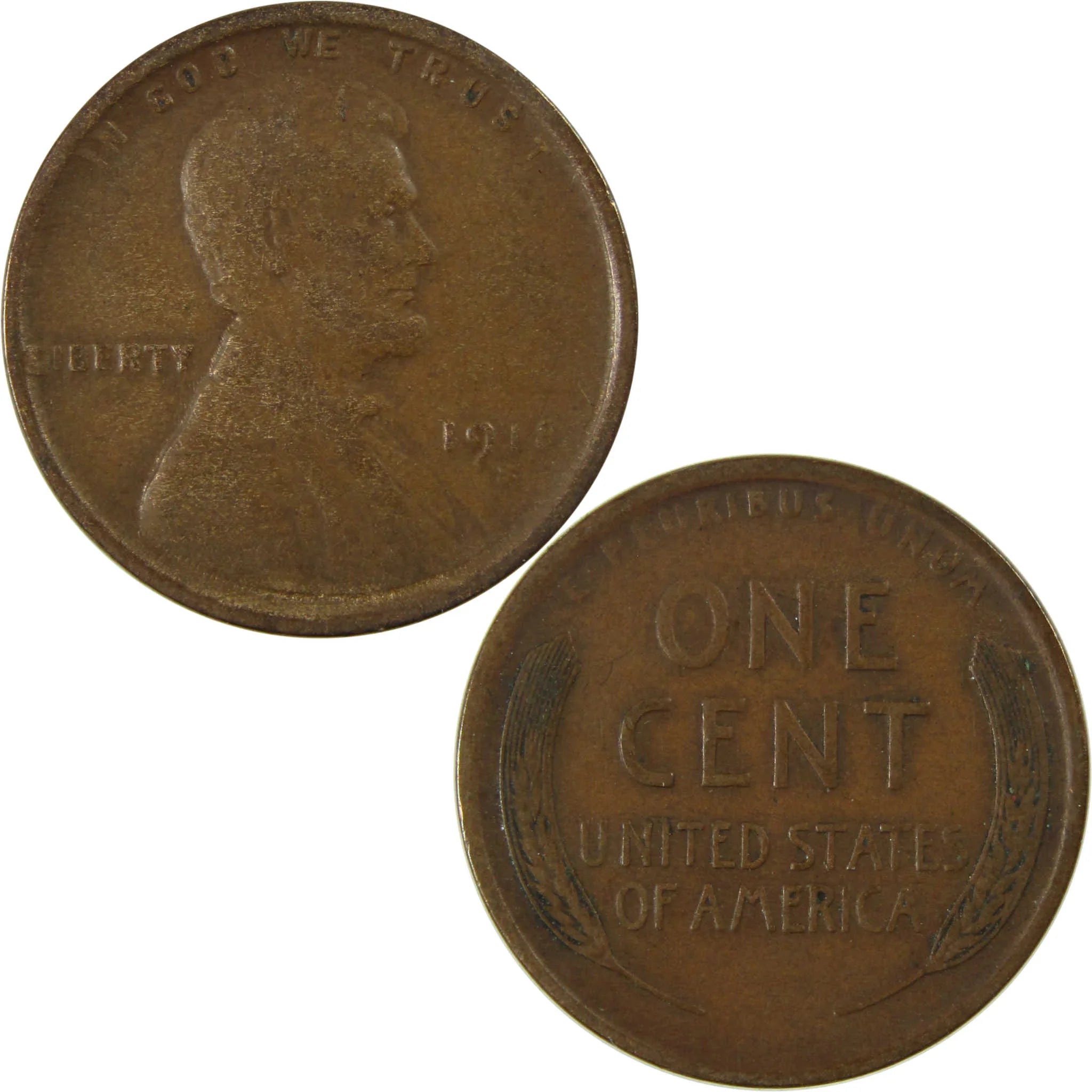 1918 S Lincoln Wheat Cent VF Very Fine Penny 1c Coin SKU:I25858