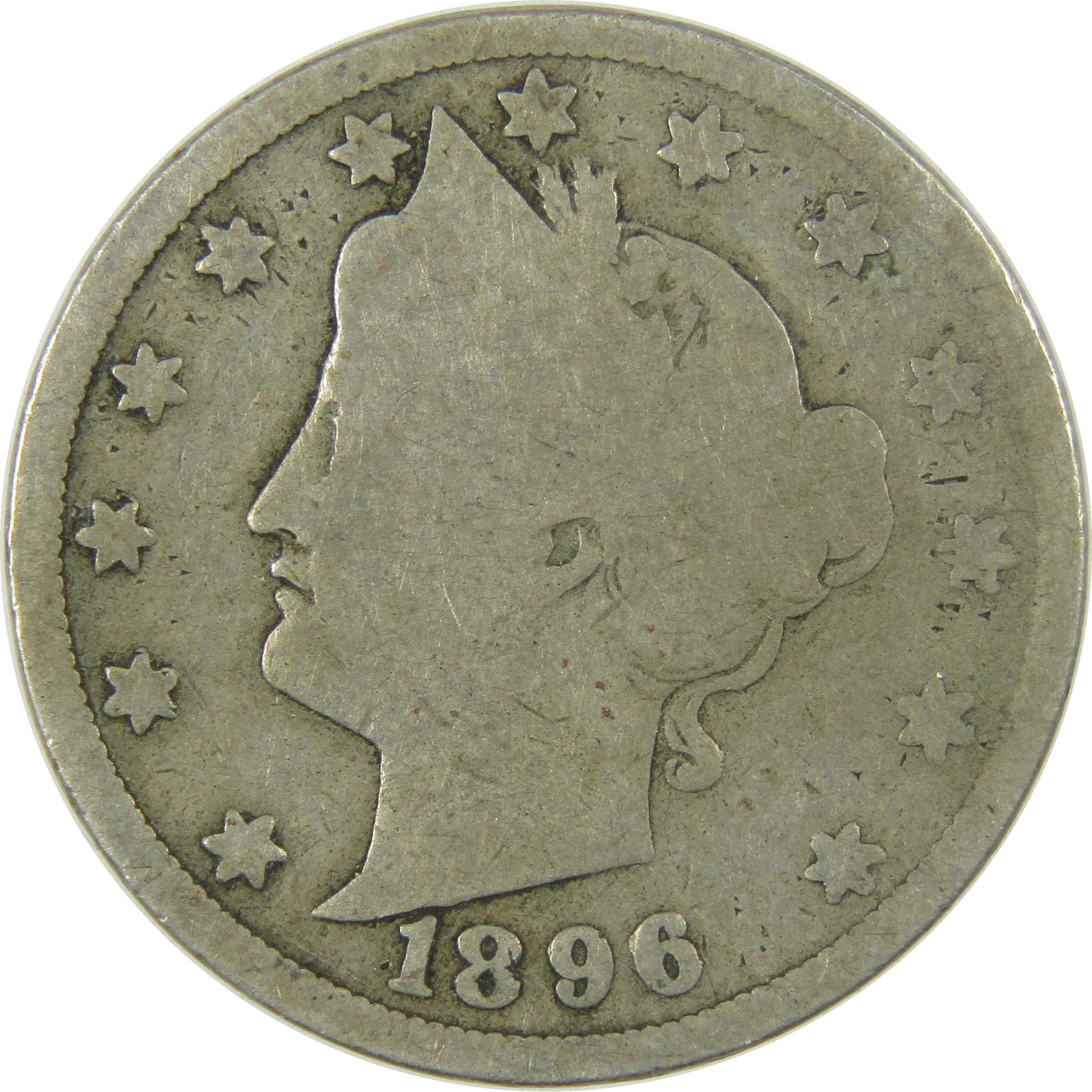 1896 Liberty Head V Nickel G Good 5c Coin Collectible SKU:I27509