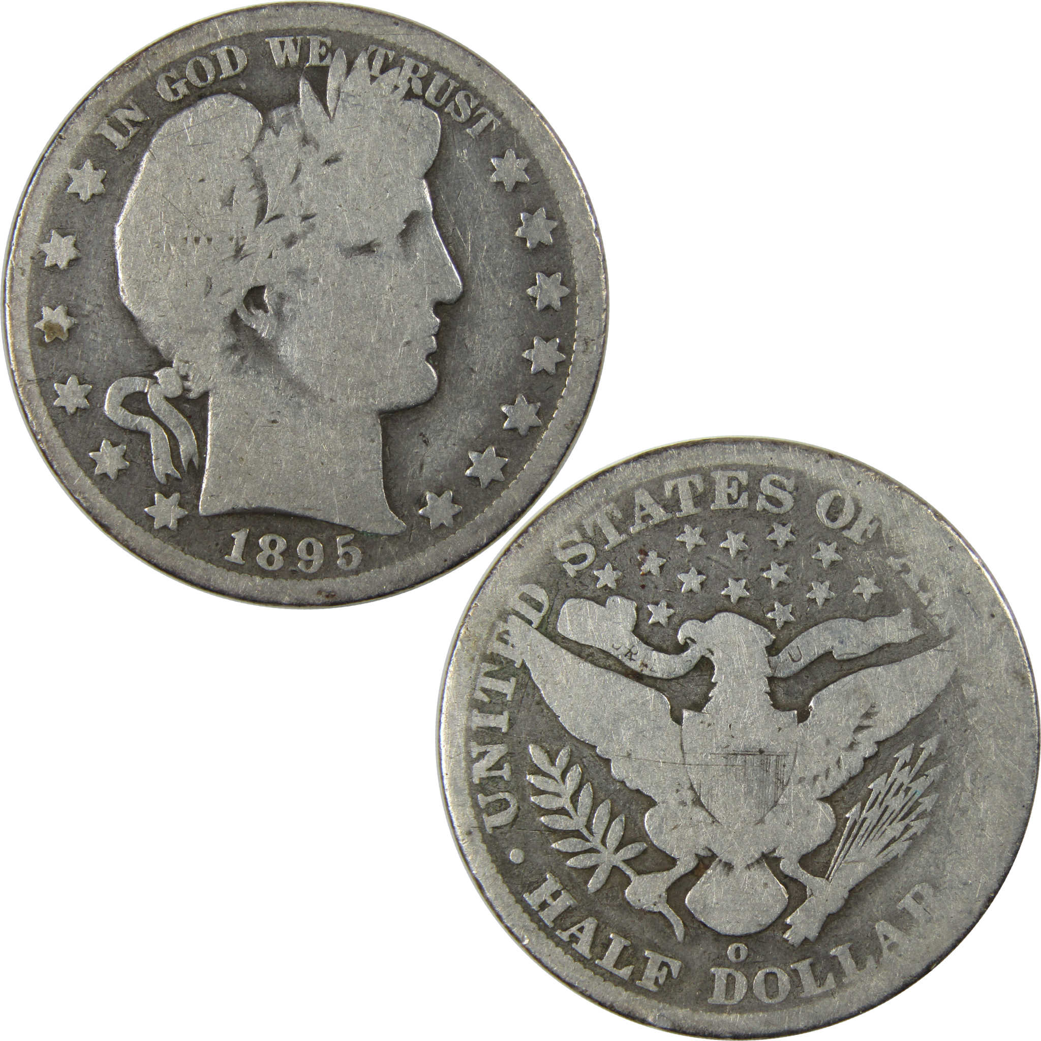 1895 O Barber Half Dollar AG About Good Silver 50c Coin SKU:I23721