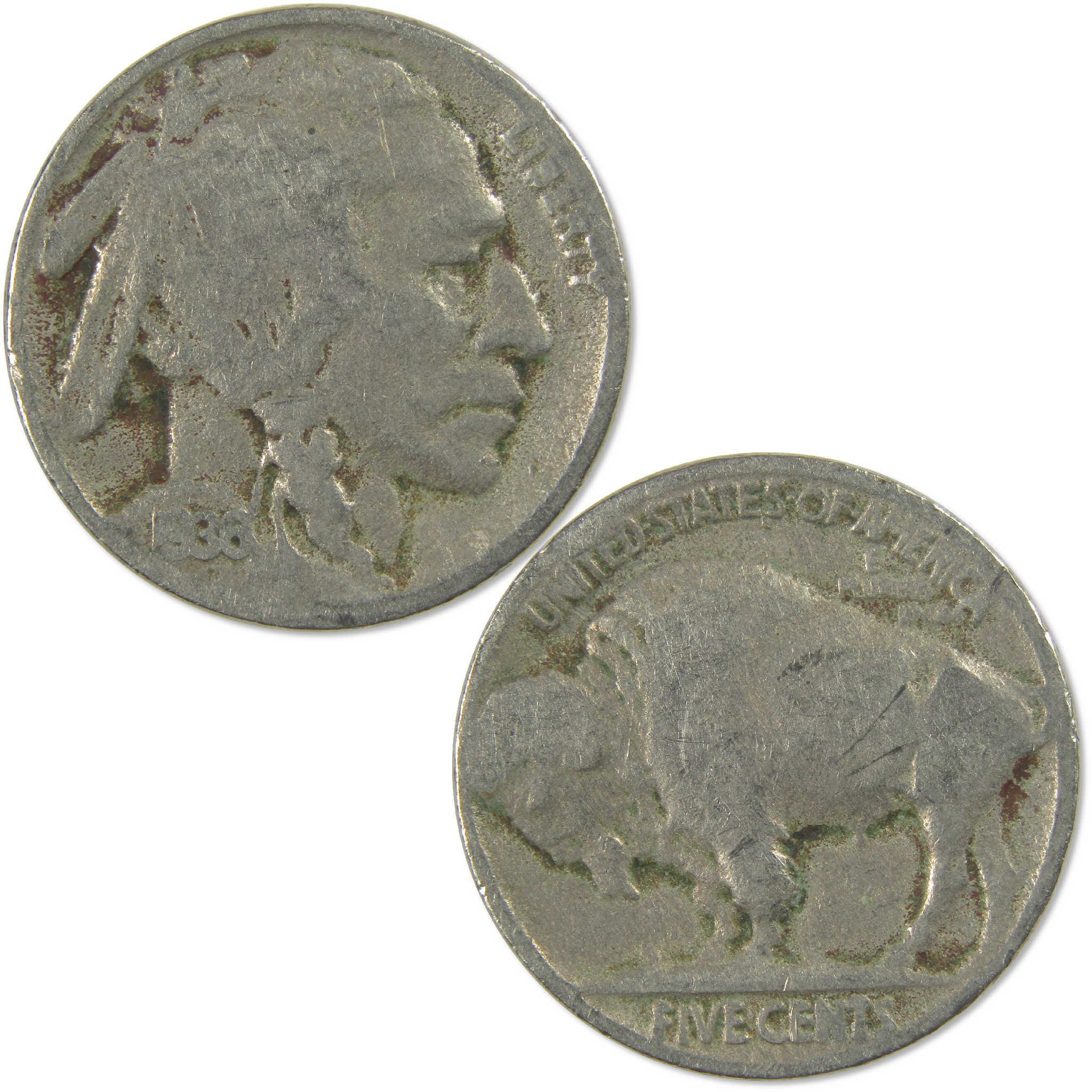 United States Nickel Liberty Buffalo & Jefferson 5-Coin Type Set