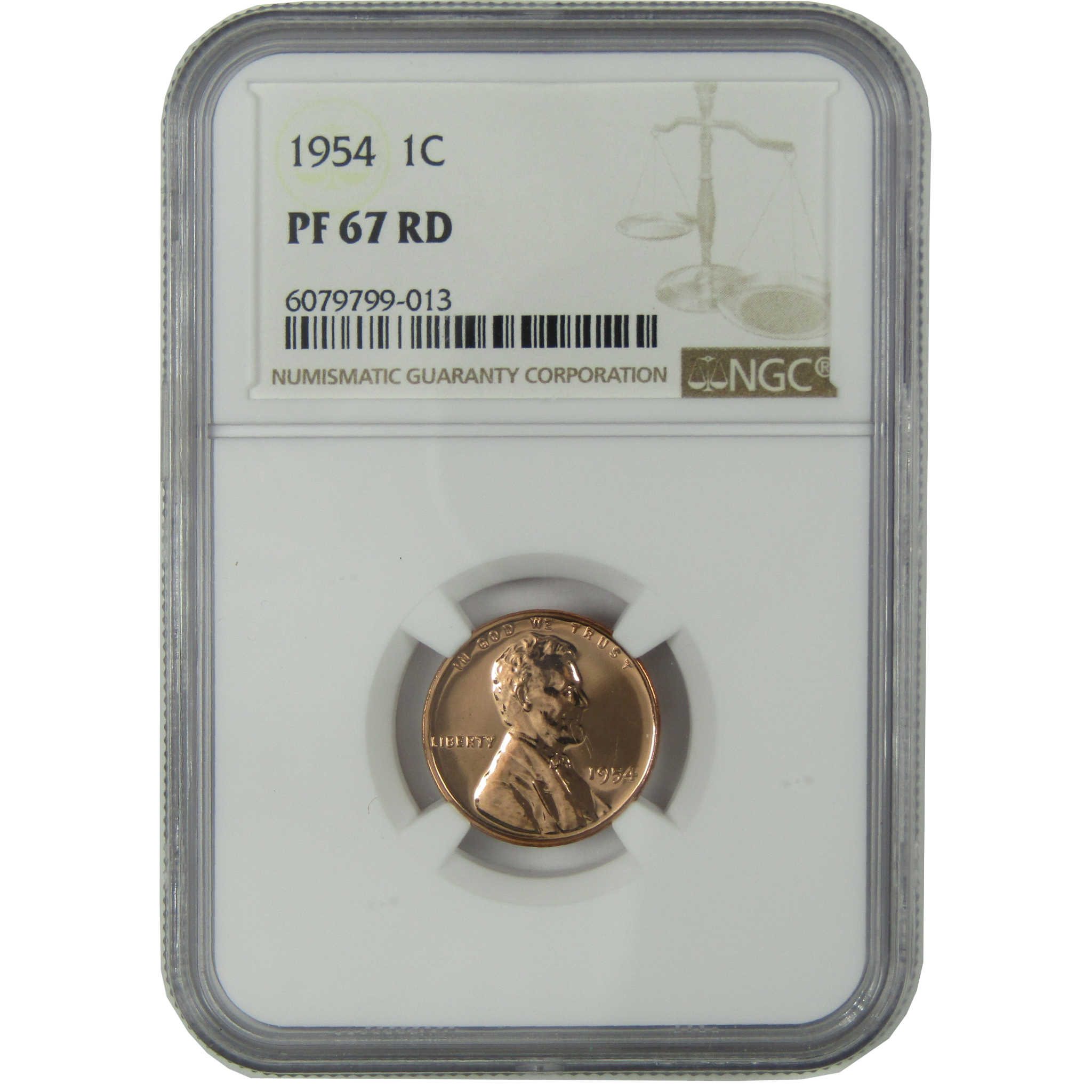 1954 Lincoln Wheat Cent PF 67 RD NGC Penny Proof 1c Coin SKU:CP1539