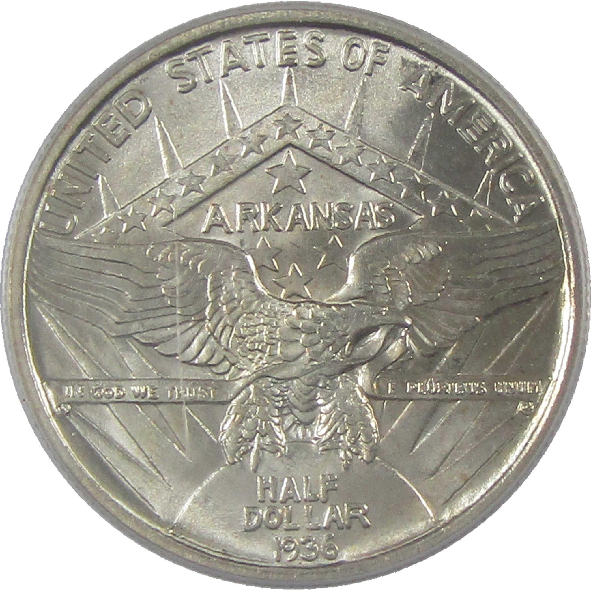 1936 Arkansas Robinson Commemorative Silver Half Dollar MS 63 PCGS