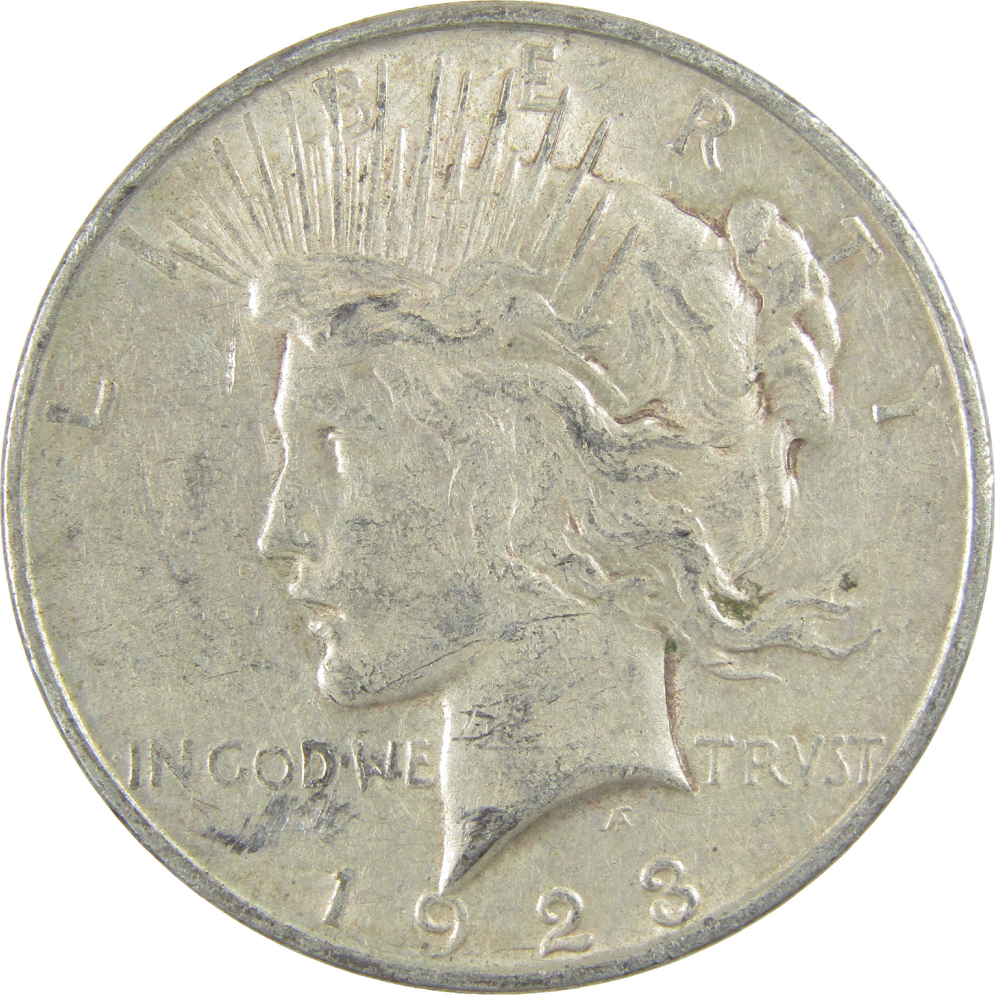 1923 D Peace Dollar VF Very Fine Silver $1 Coin