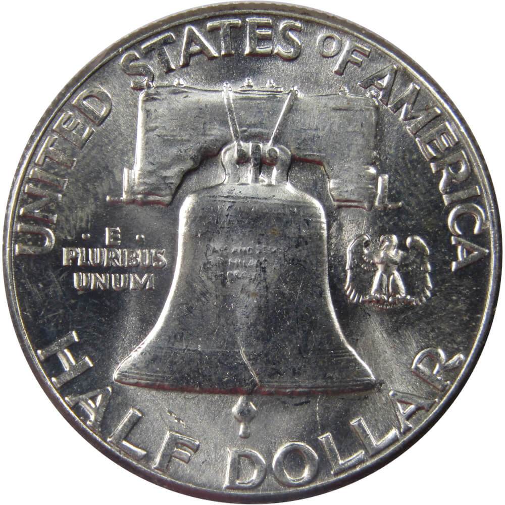 1961 Franklin Silver Half Dollar Uncirculated Mint State 50c Coin