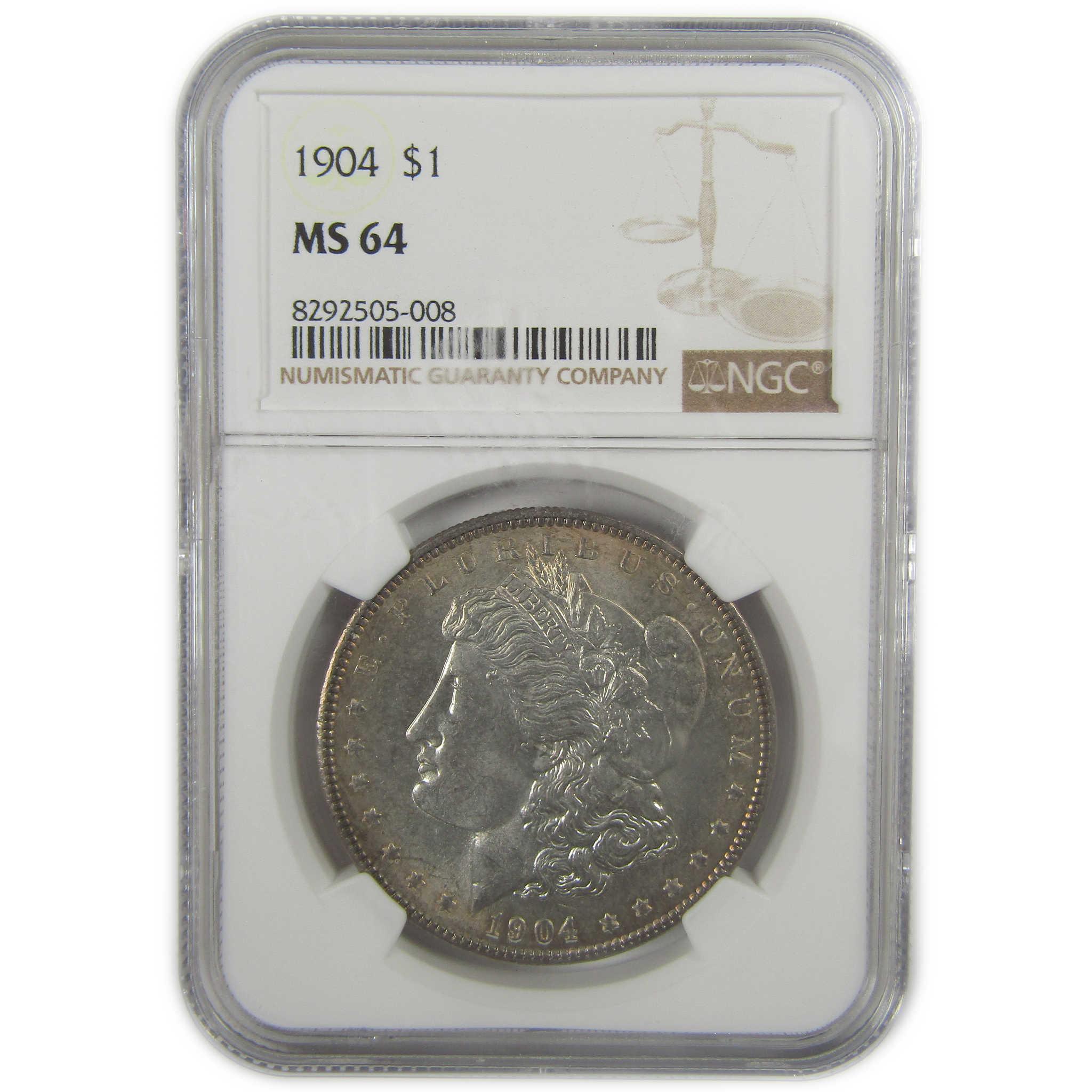1904 Morgan Dollar MS 64 NGC Silver Uncirculated $1 Coin SKU:I22001 - Morgan coin - Morgan silver dollar - Morgan silver dollar for sale - Profile Coins & Collectibles