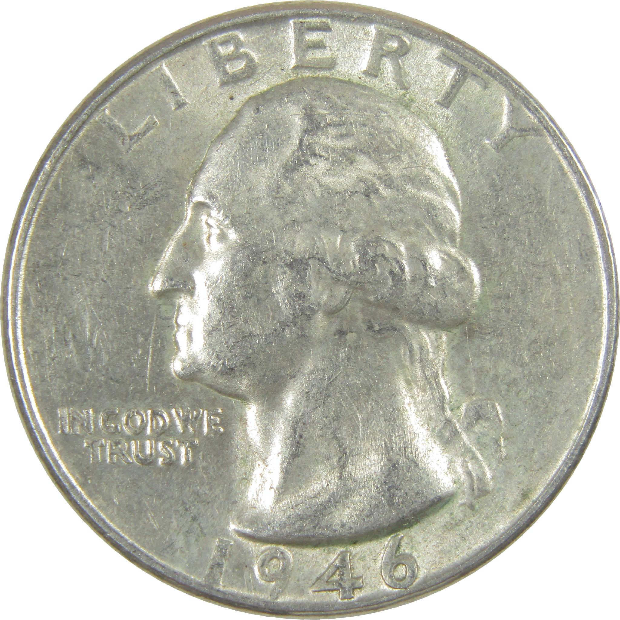 1946 Washington Quarter AU About Uncirculated Silver 25c Coin