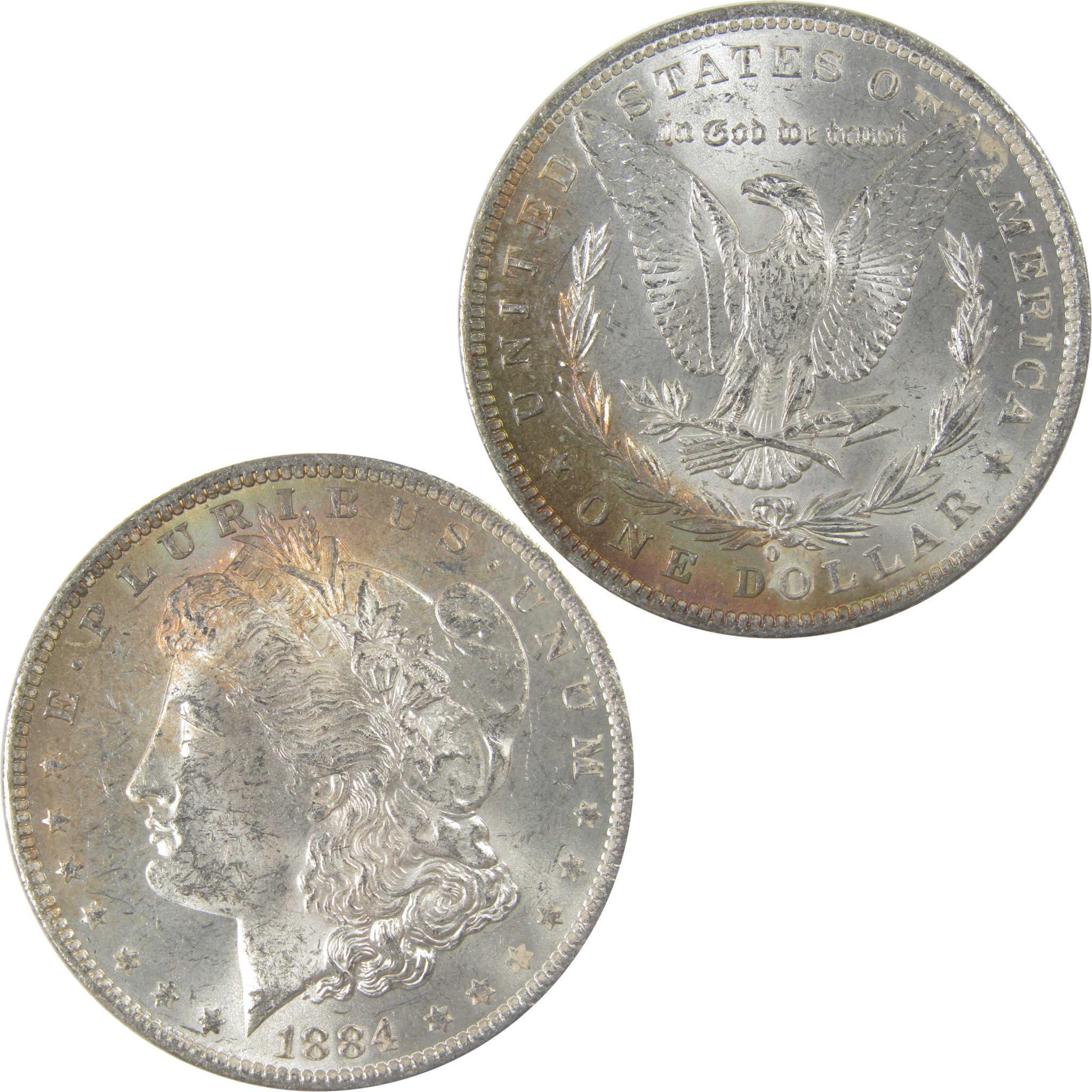 1884 O Morgan Silver Dollar BU Choice Uncirculated Toned SKU:I24181