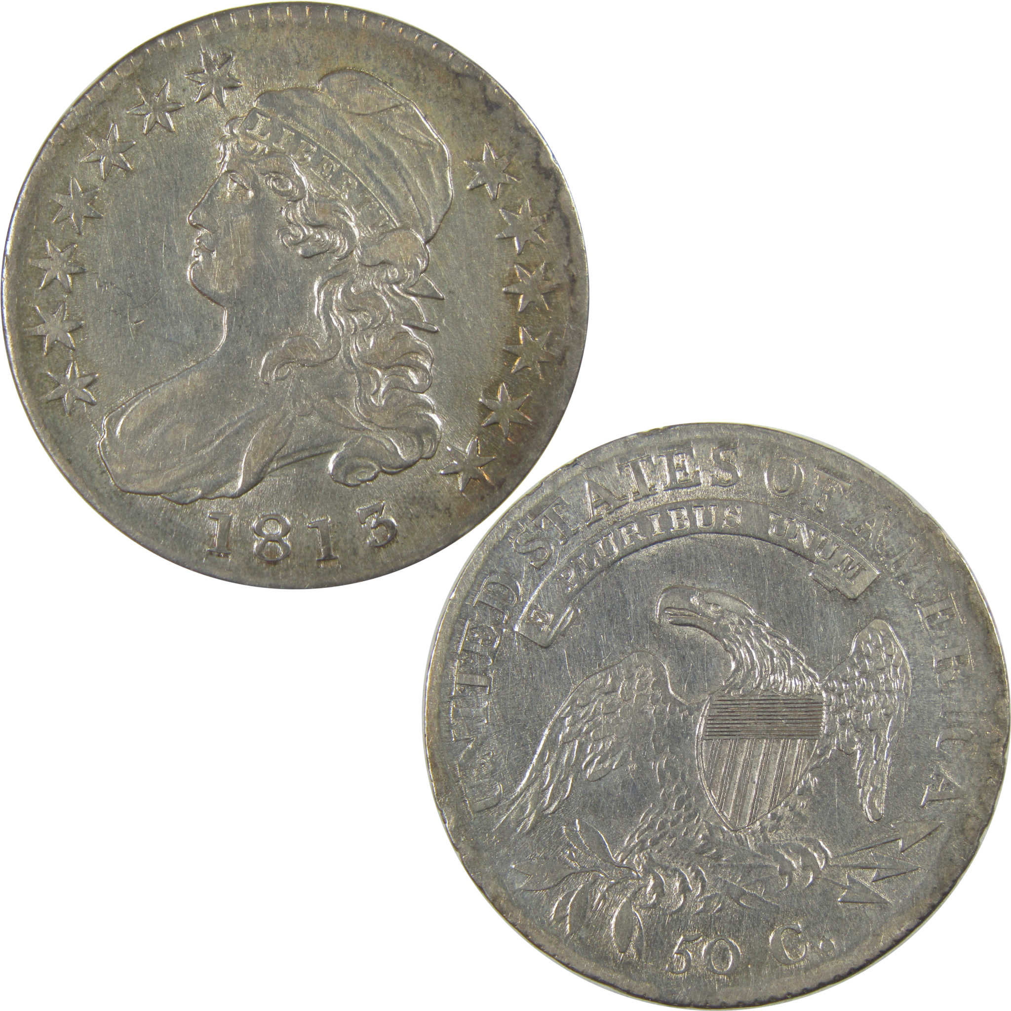 1813 Capped Bust Half Dollar XF Details Silver 50c Coin SKU:CPC0963