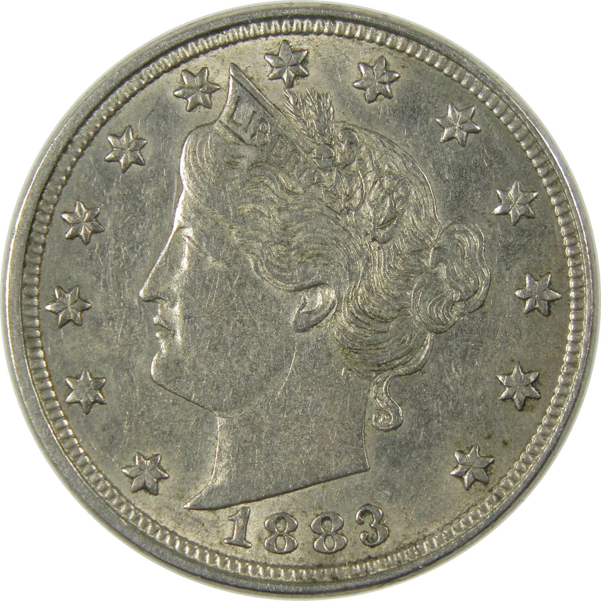 1883 No Cents Liberty Head V Nickel XF EF Extremely Fine SKU:I27232