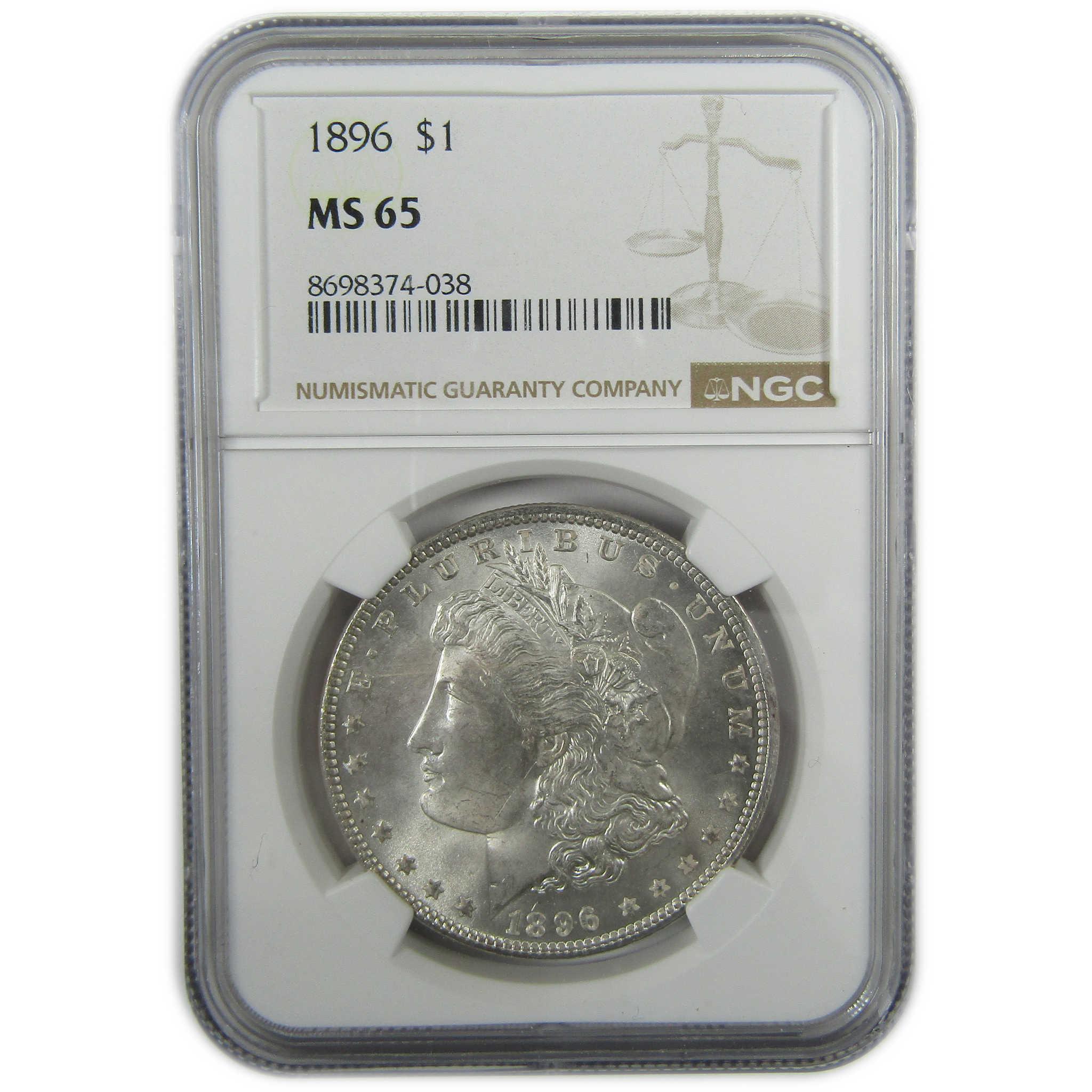 1896 Morgan Silver Dollar MS 65 NGC Uncirculated $1 Coin SKU:I27915 - Morgan coin - Morgan silver dollar - Morgan silver dollar for sale - Profile Coins & Collectibles