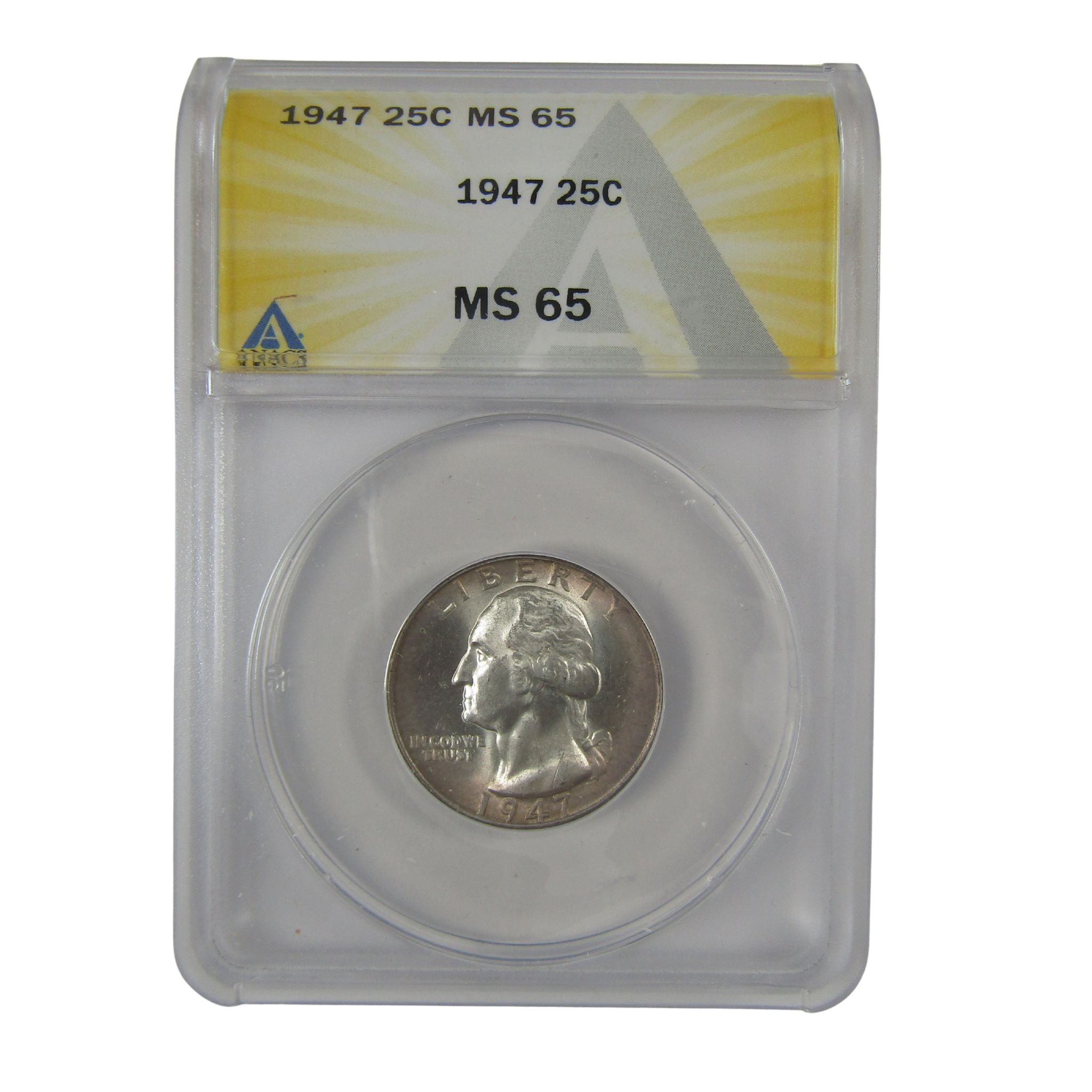 1947 Washington Quarter MS 65 ANACS Silver Uncirculated SKU:I23031