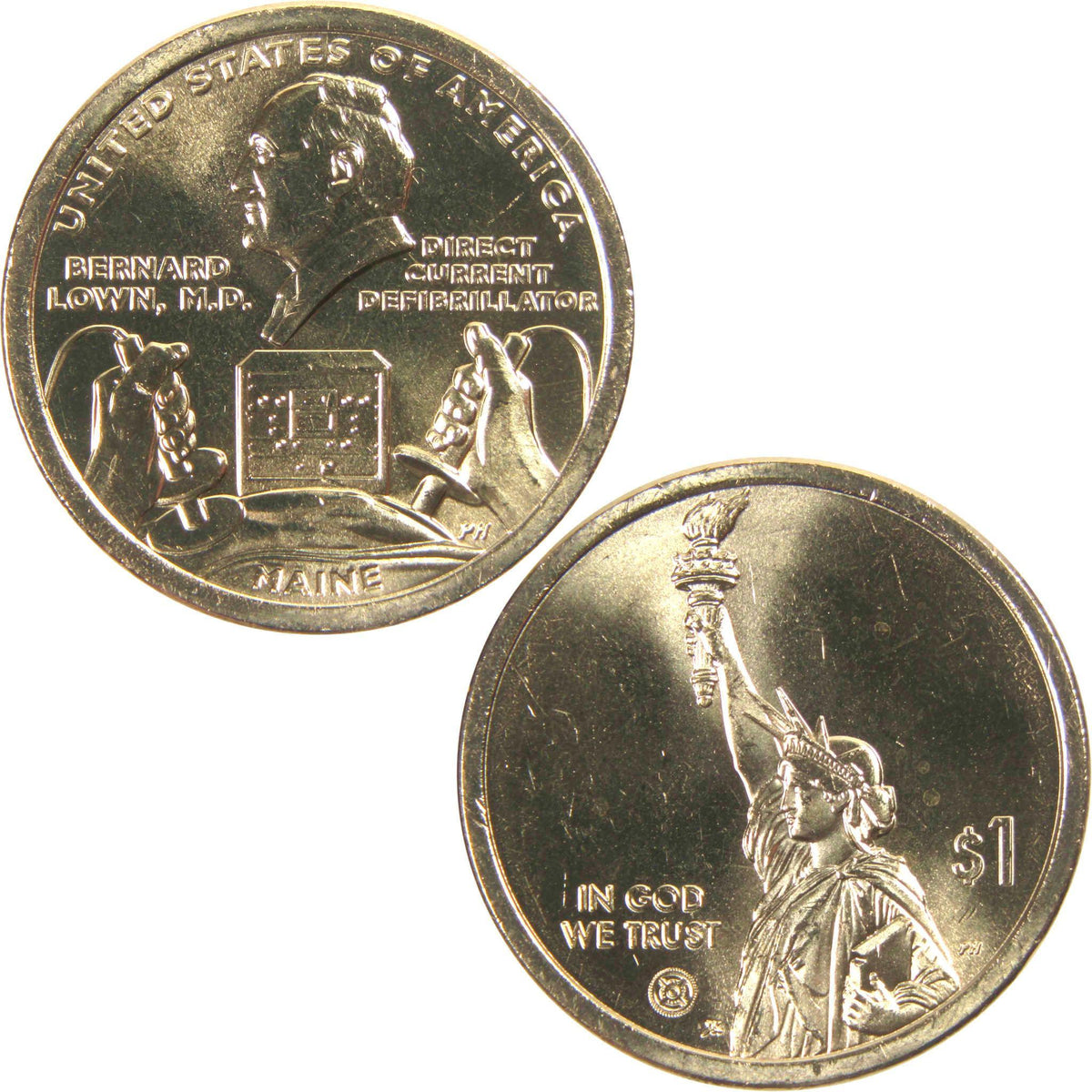 2024 D Maine Defibrillator American Innovation Dollar Uncirculated