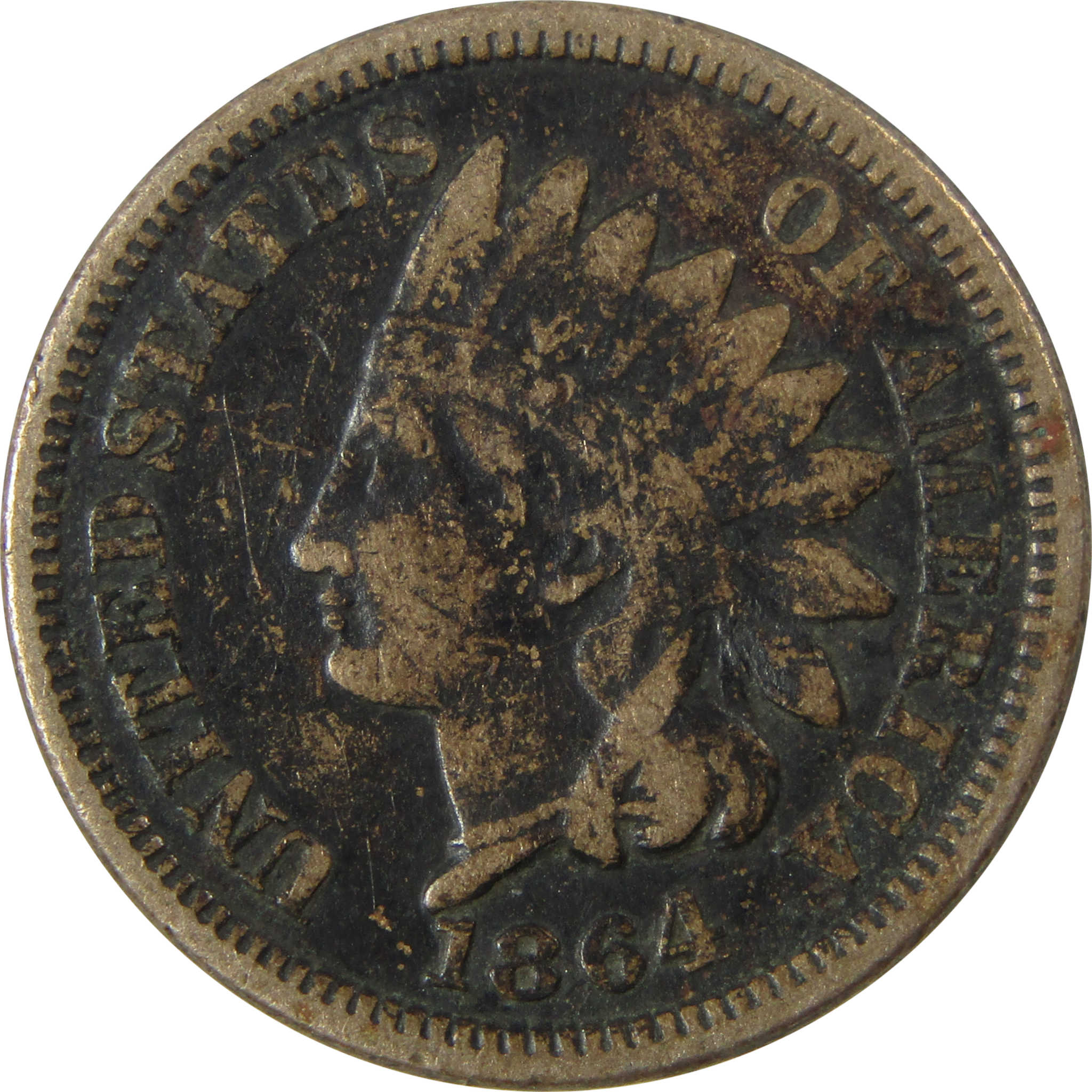 1864 Indian Head Copper-Nickel Cent VG Very Good Details SKU:CP1184