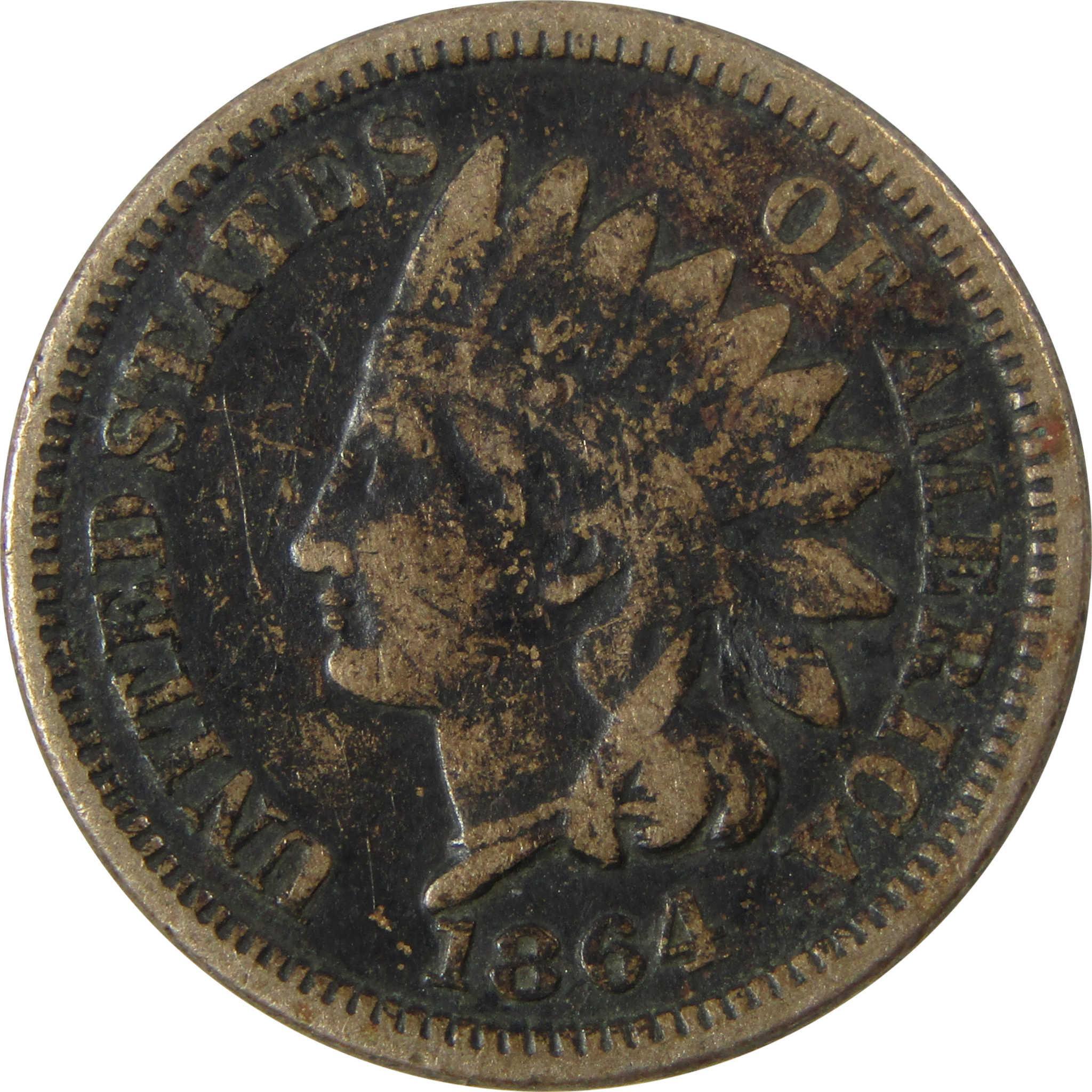 1864 Indian Head Copper-Nickel Cent VG Very Good Details SKU:CP1184