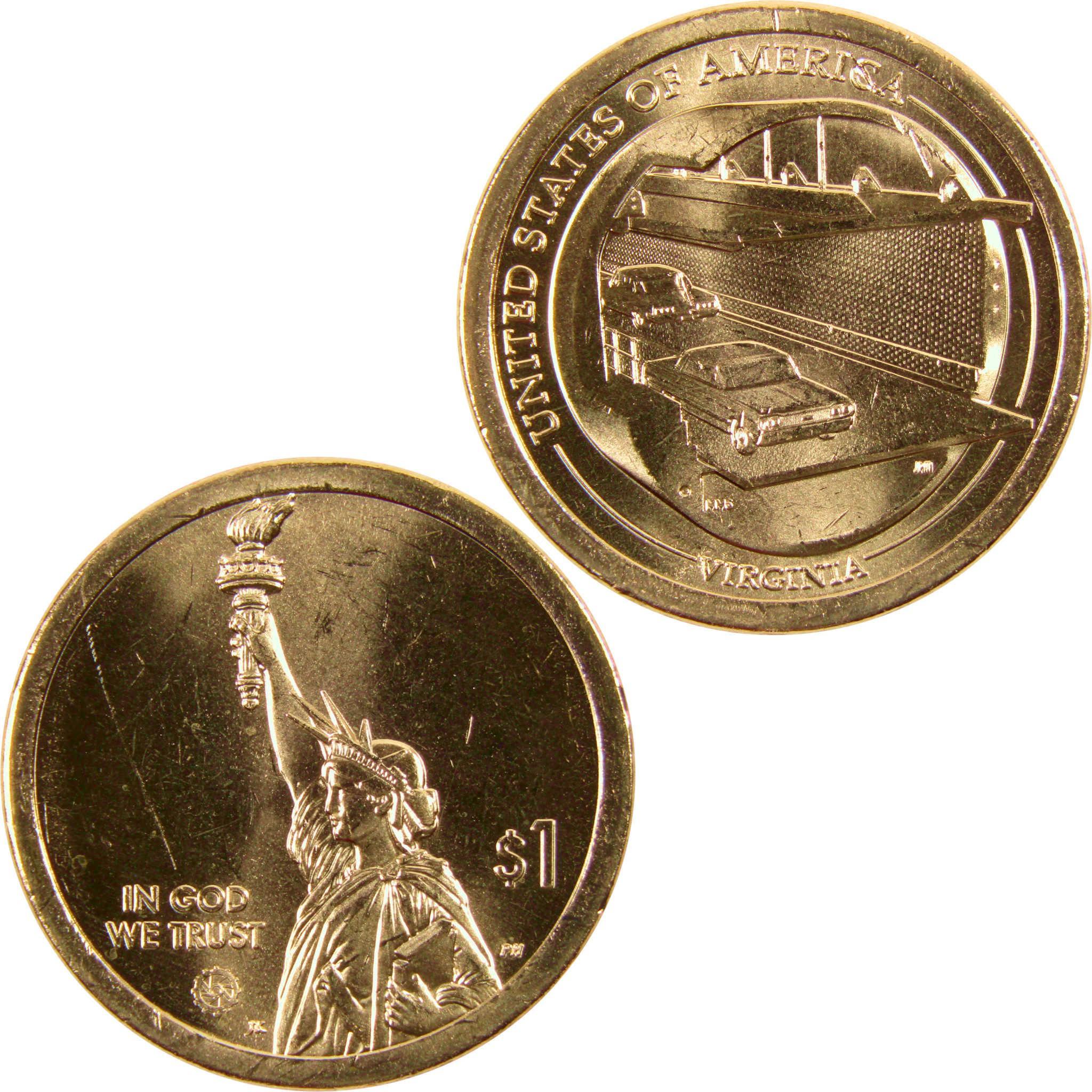 2021 P Chesapeake Bay Bridge American Innovation Dollar Uncirculated