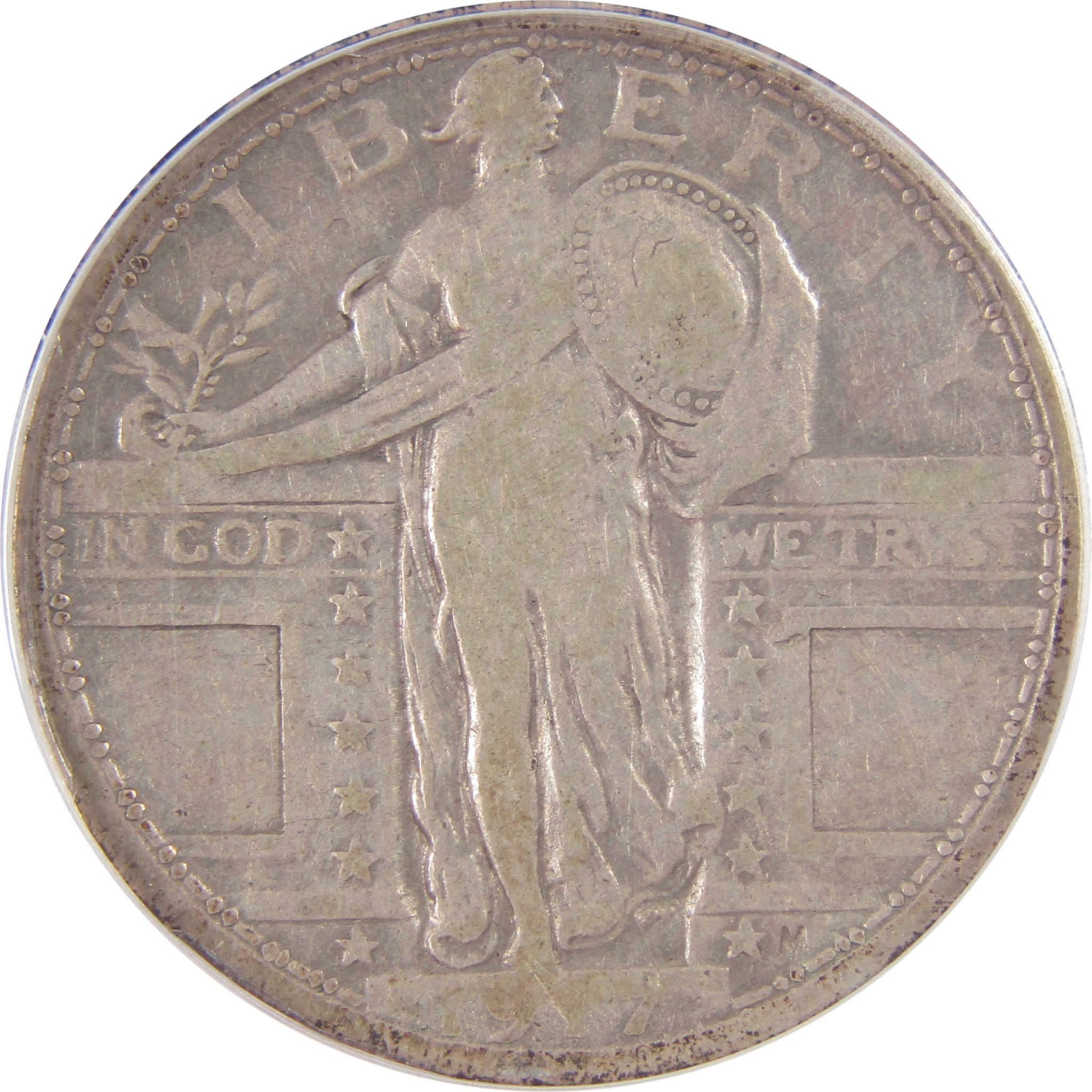 1917 Type 1 Standing Liberty Silver Quarter F 12 ANACS SKU:I25630