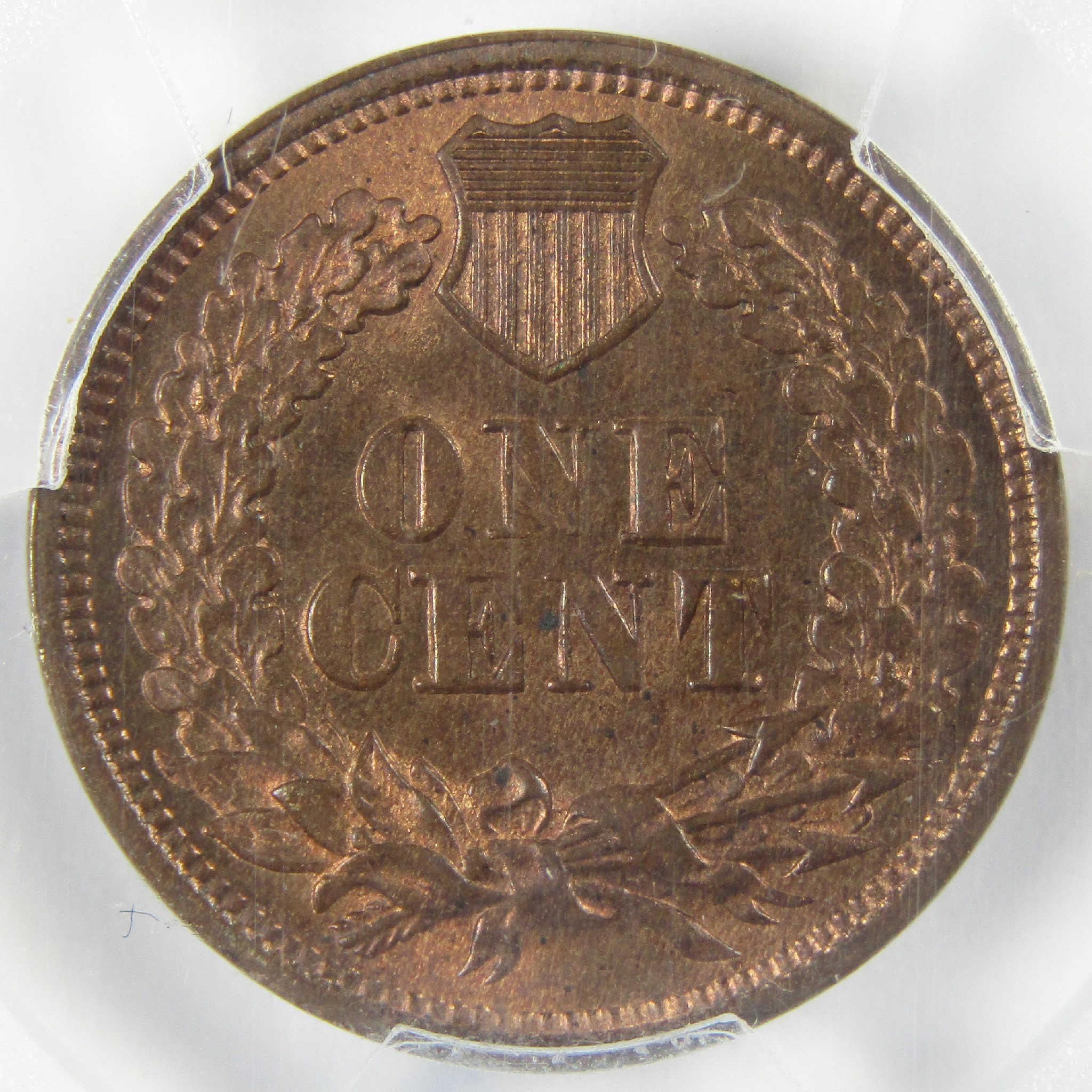 1868 Indian Head Cent MS 65 RB PCGS Uncirculated Penny 1c Coin