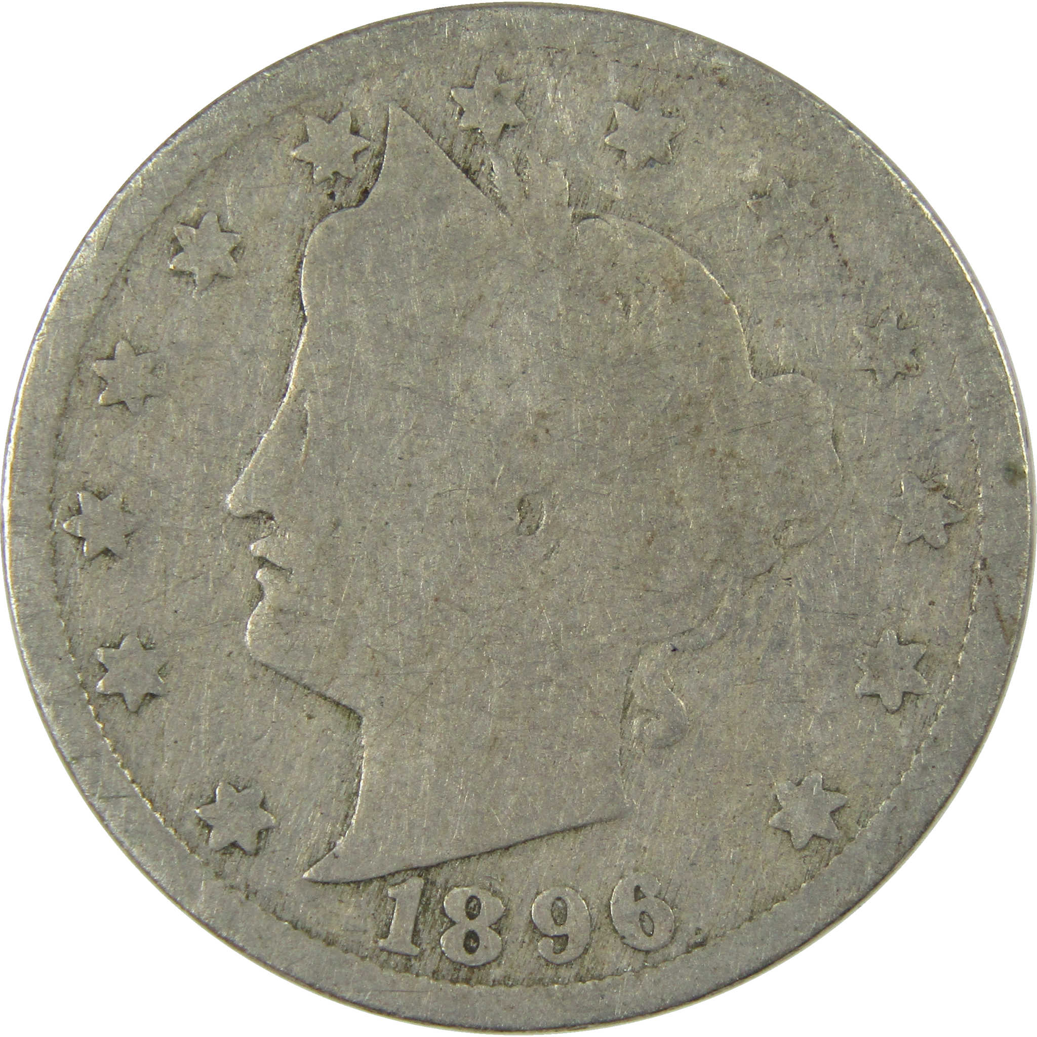1896 Liberty Head V Nickel G Good 5c Coin Collectible SKU:I27510