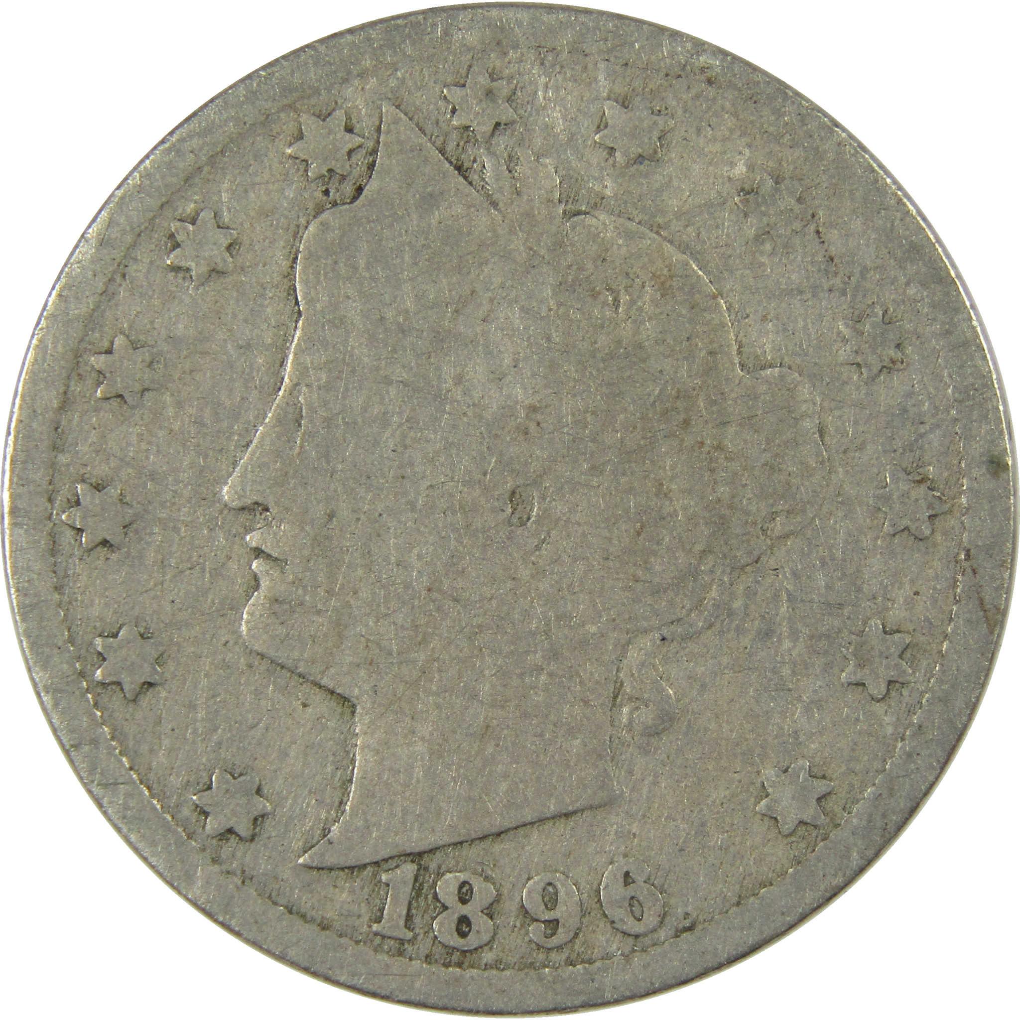 1896 Liberty Head V Nickel G Good 5c Coin Collectible SKU:I27510