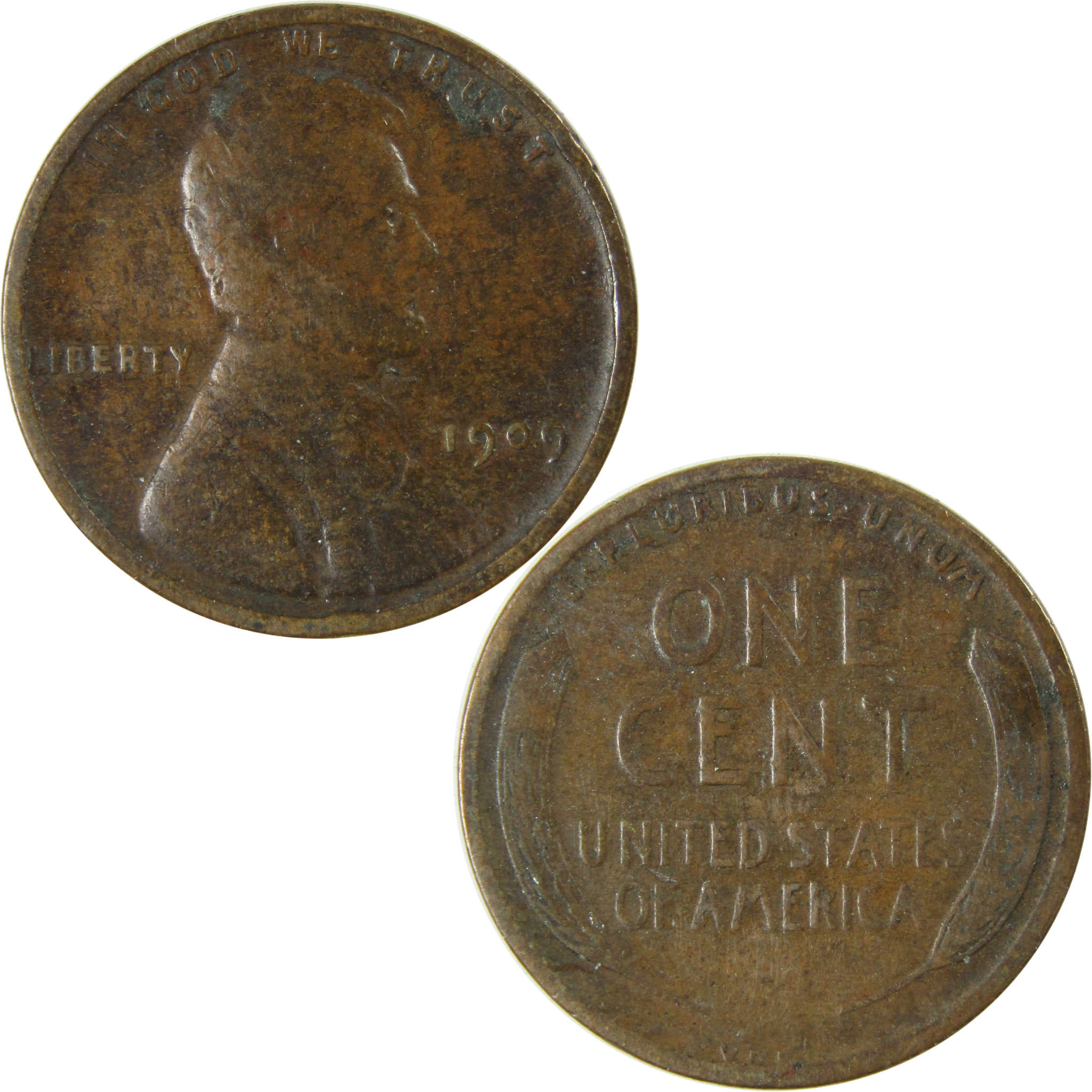 1909 VDB Lincoln Wheat Cent VG Very Good Details Penny SKU:I26315