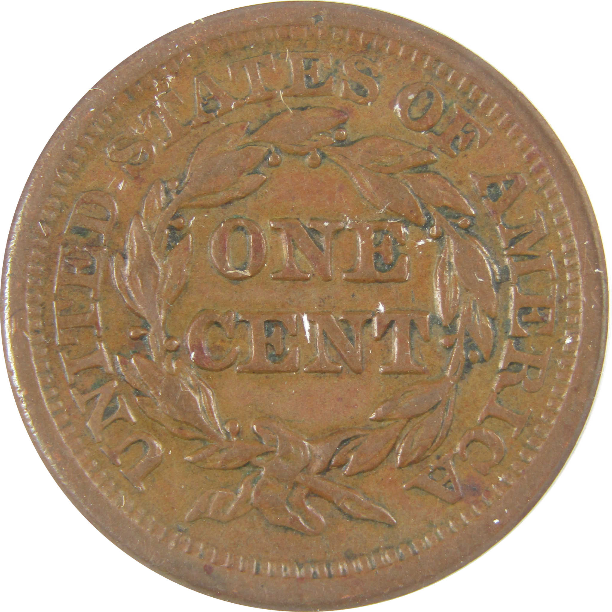 1856 Upright 5 Braided Hair Large Cent AU 50 ANACS Copper SKU:I20170