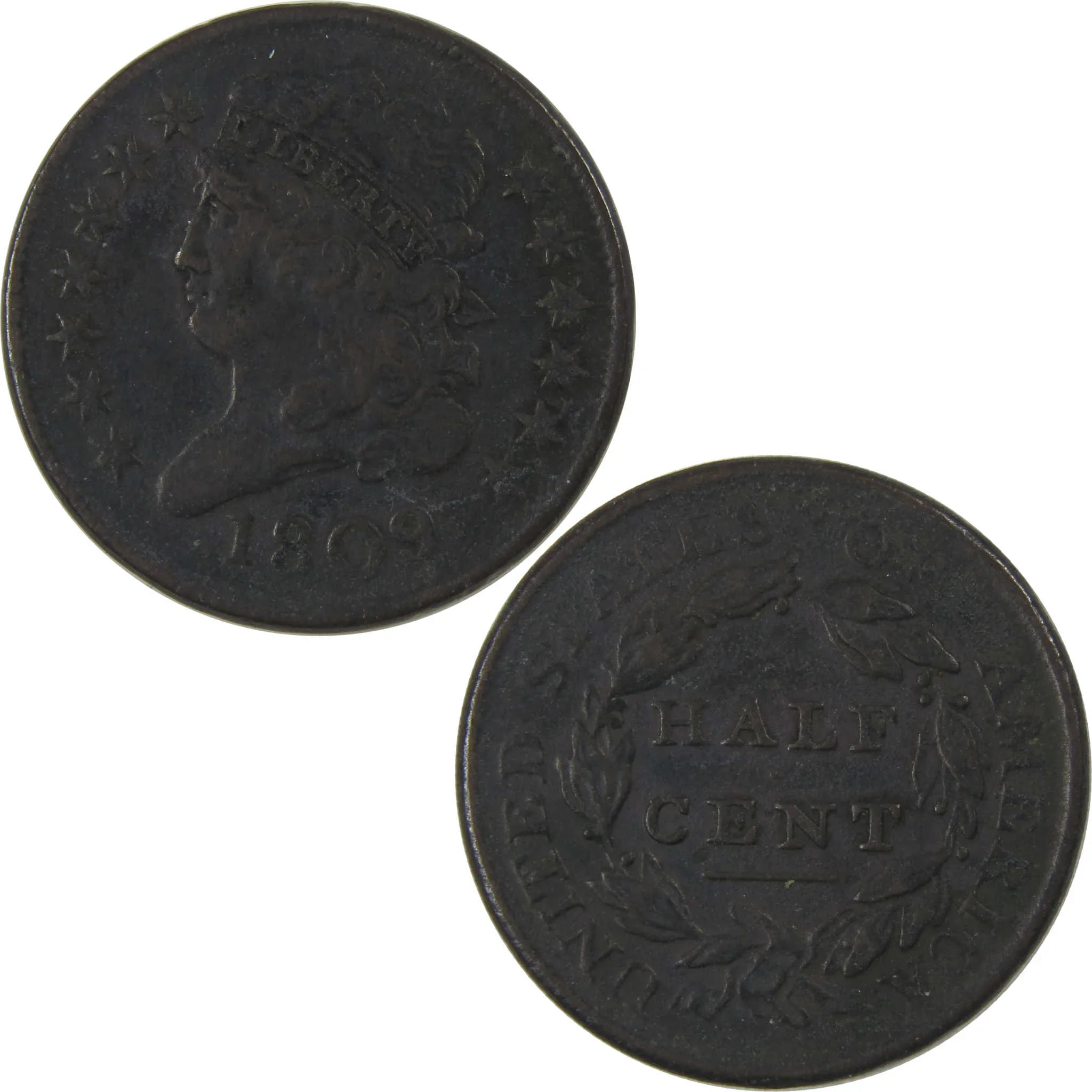 1809 Classic Head Half Cent VF Very Fine Copper SKU:I23838