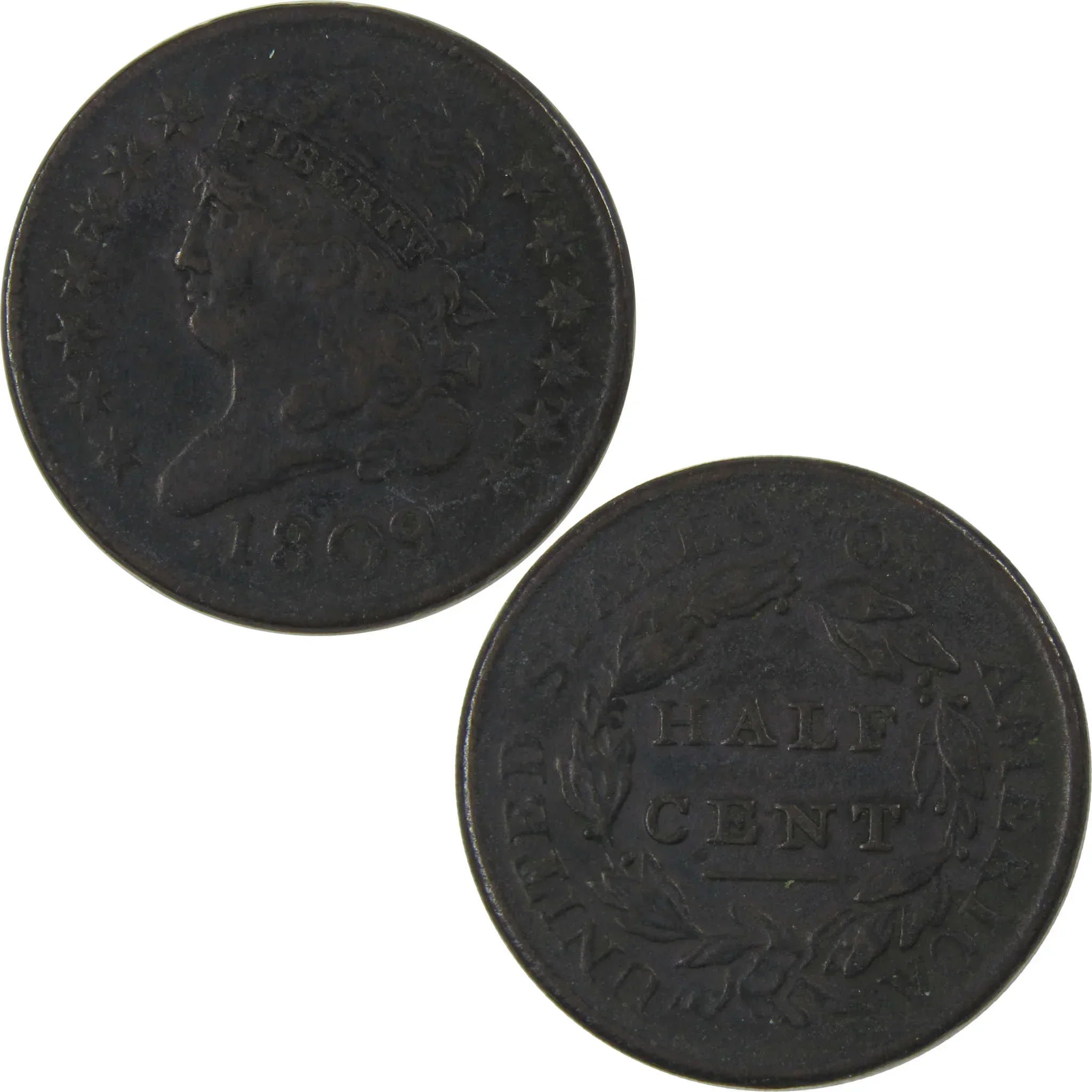 1809 Classic Head Half Cent VF Very Fine Copper SKU:I23838