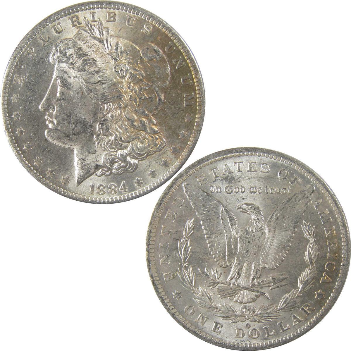 1884 O Morgan Silver Dollar BU Choice Uncirculated Toned SKU:I24188