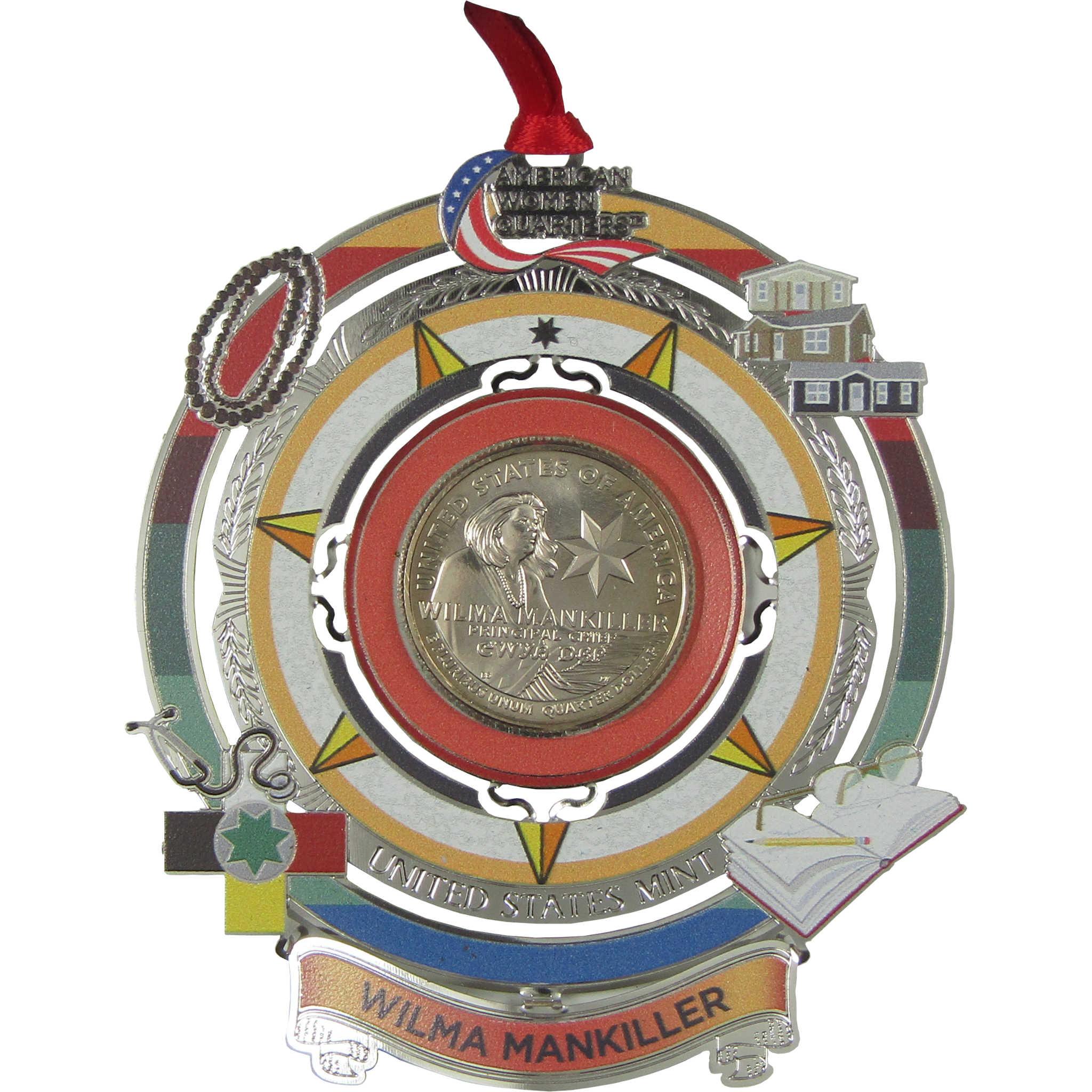 2022 Wilma Mankiller American Women Quarter Christmas Ornament OGP COA