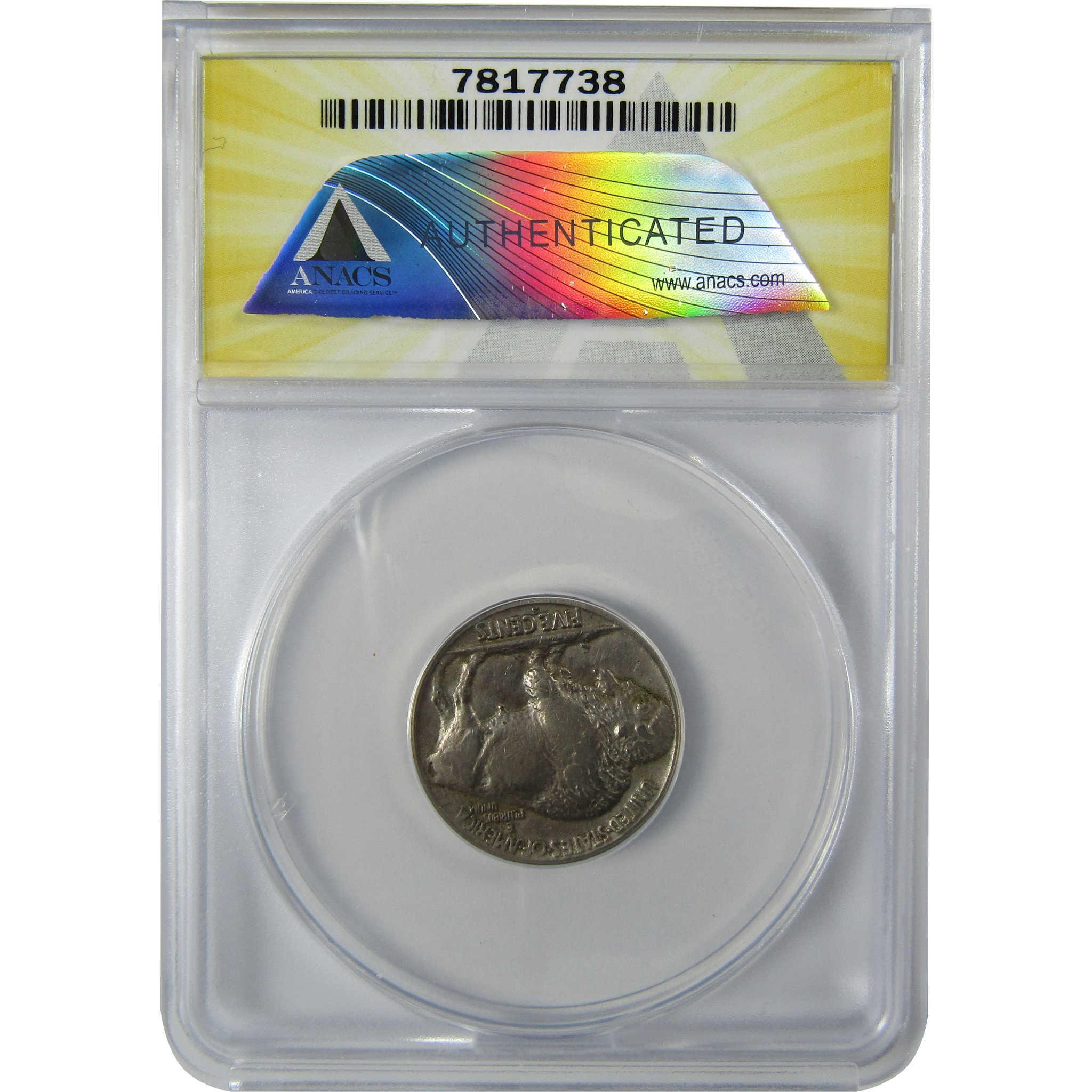 1913 S Type 2 Indian Head Buffalo Nickel VF 30 Details ANACS SKU:CP761