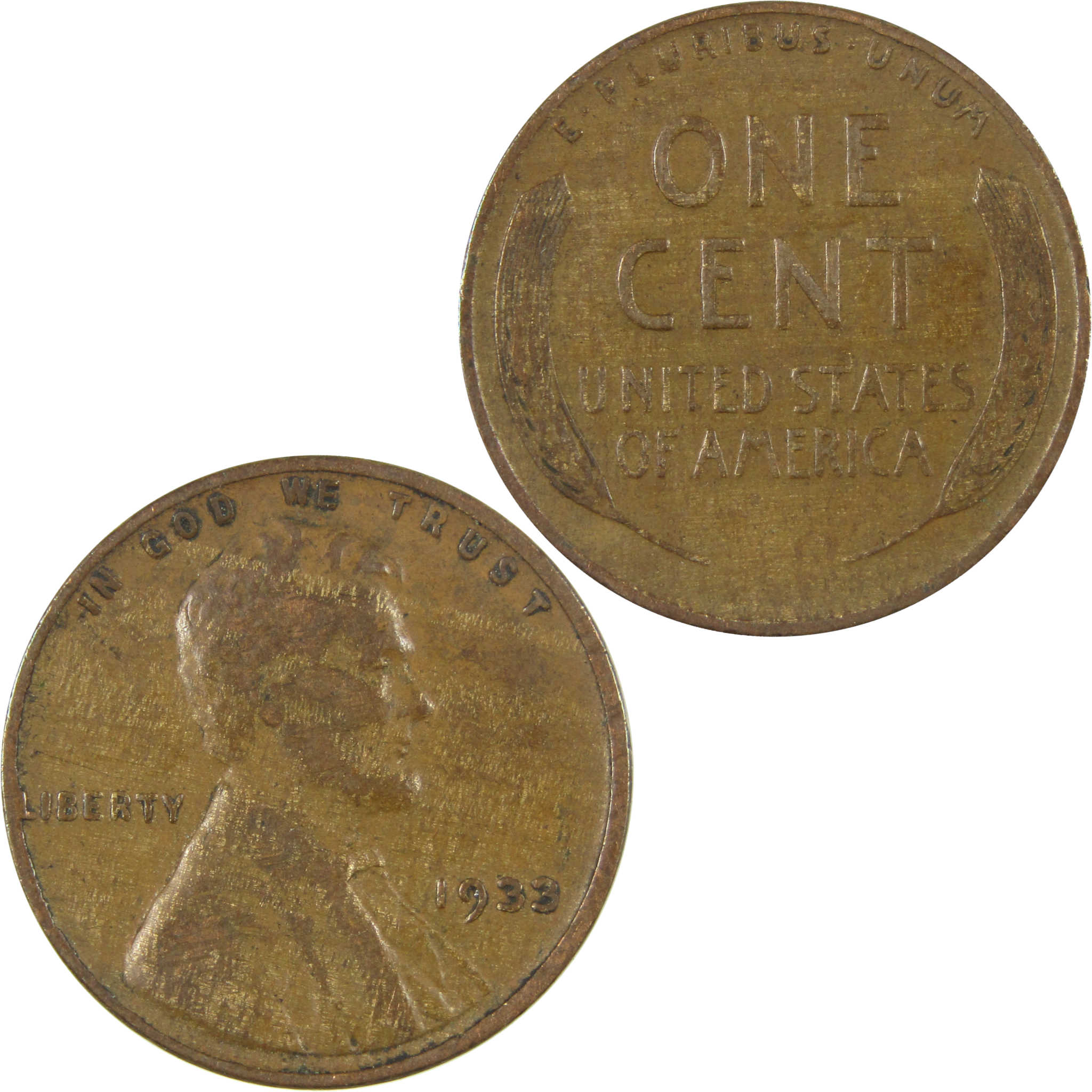 1933 Lincoln Wheat Cent VF Very Fine Penny 1c Coin SKU:I26781