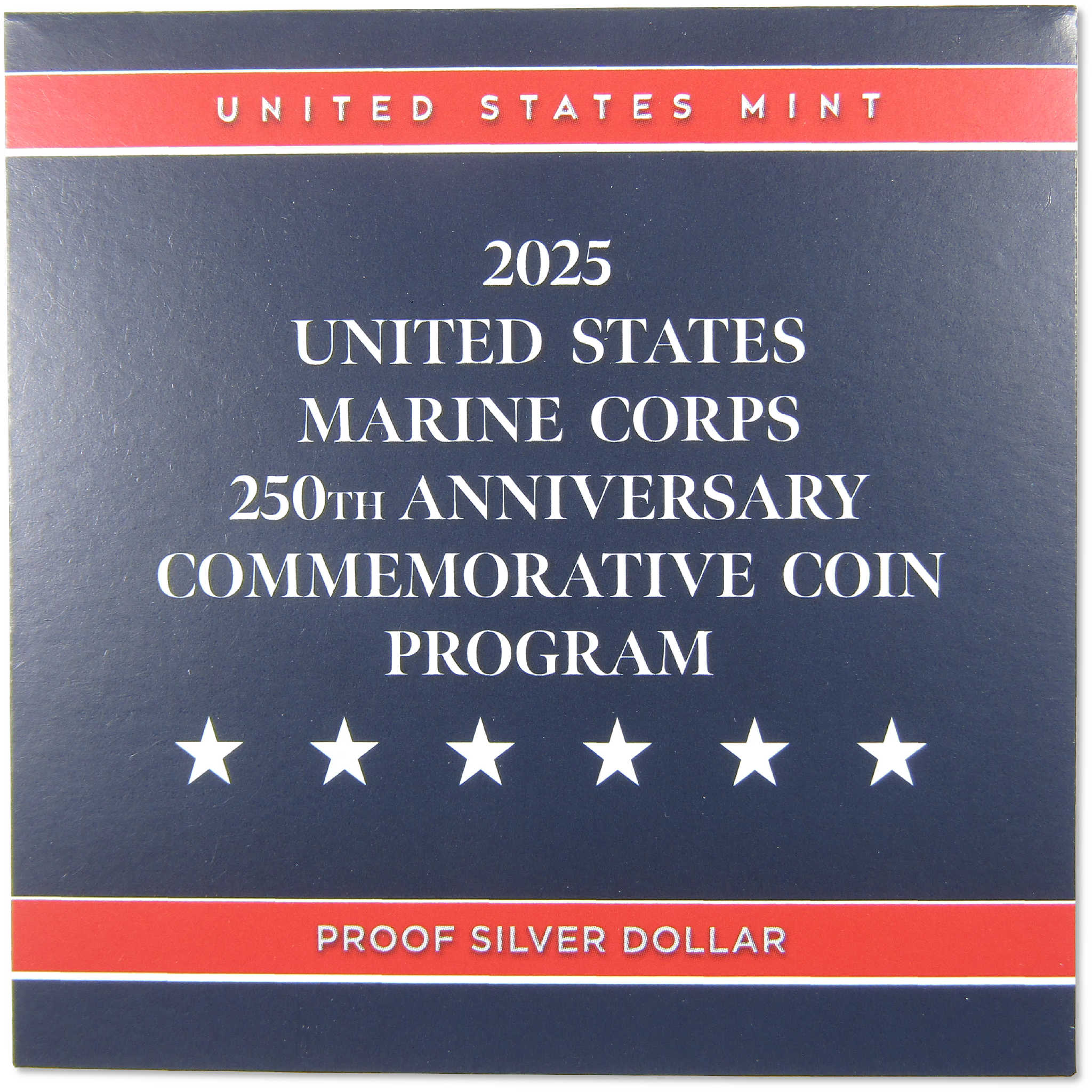 Marine Corps 250th Anniversary Dollar 2025 P Proof .999 Silver OGP COA