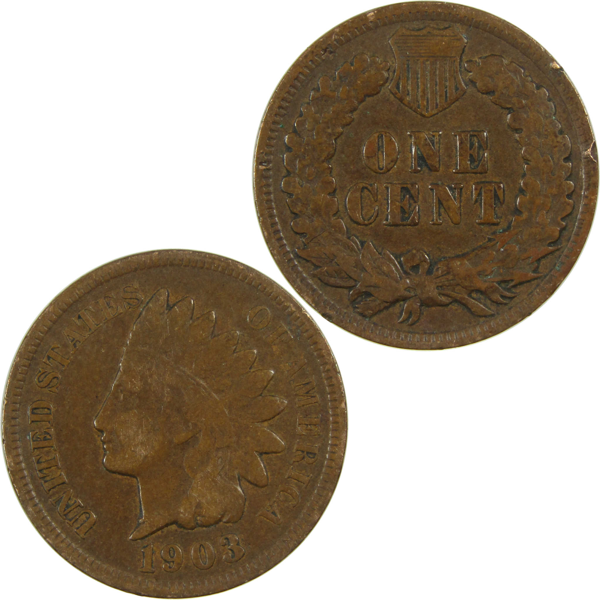 1903 Indian Head Cent VG Very Good Penny 1c Coin SKU:I27026