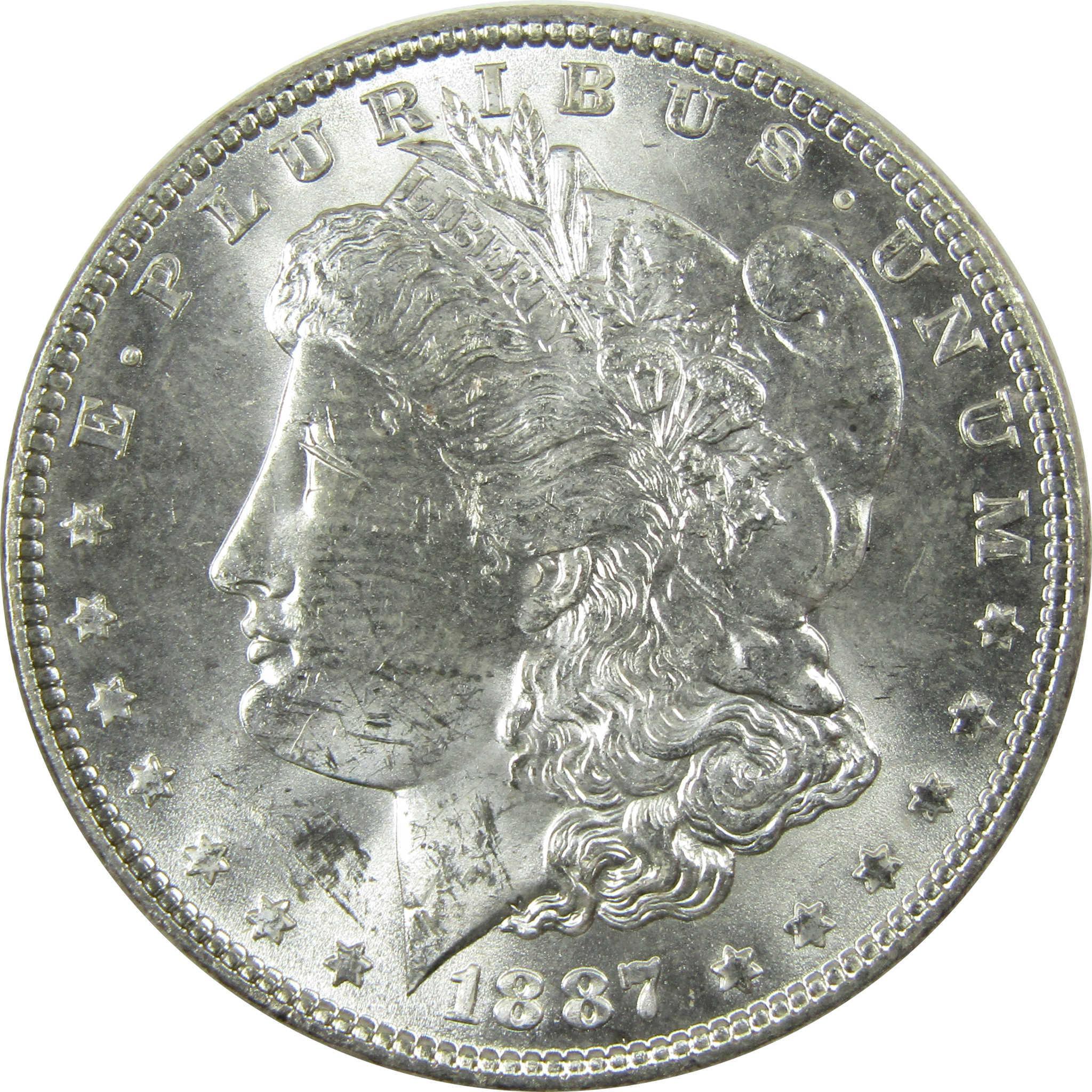1887 Morgan Silver Dollar Uncirculated Mint State $1 Coin SKU:I24541 - Morgan coin - Morgan silver dollar - Morgan silver dollar for sale - Profile Coins & Collectibles