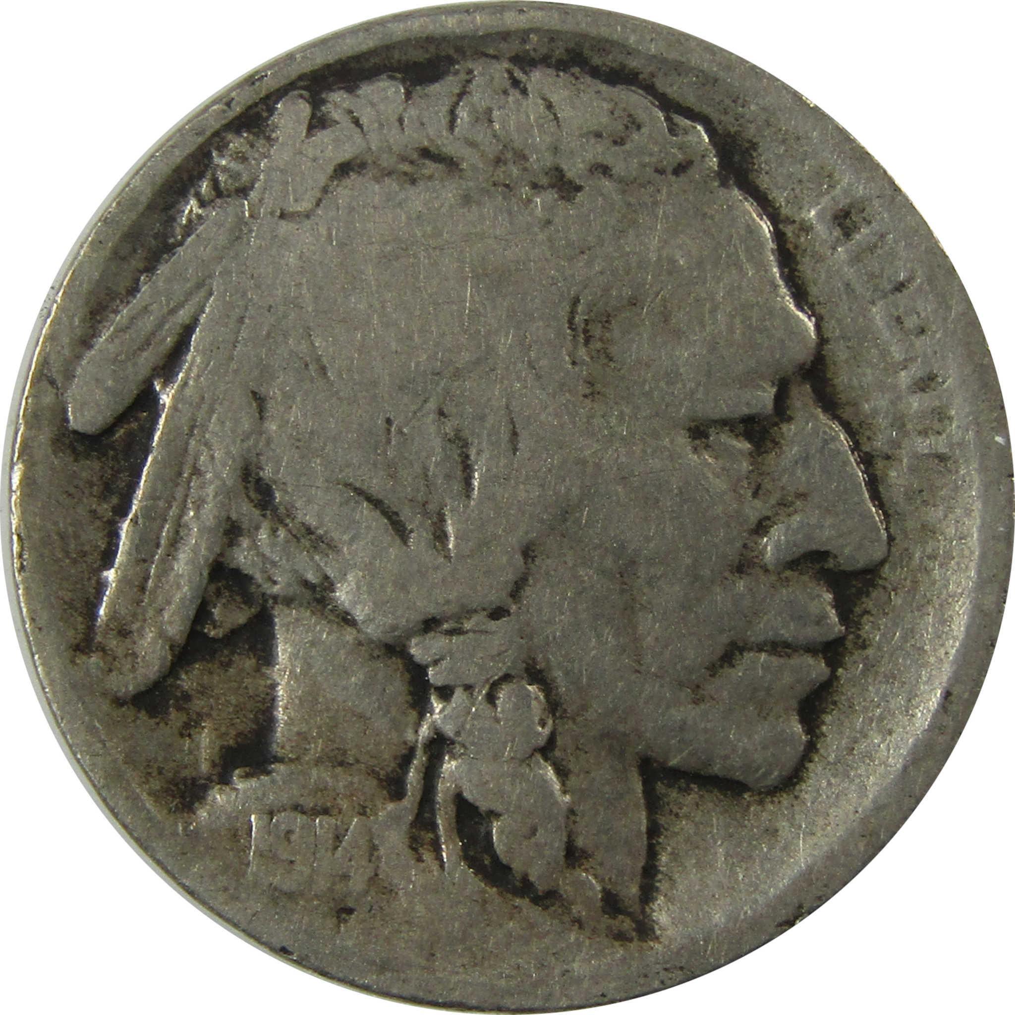 1914 S Indian Head Buffalo 5c Very Good Details 5c Coin SKU:I25796