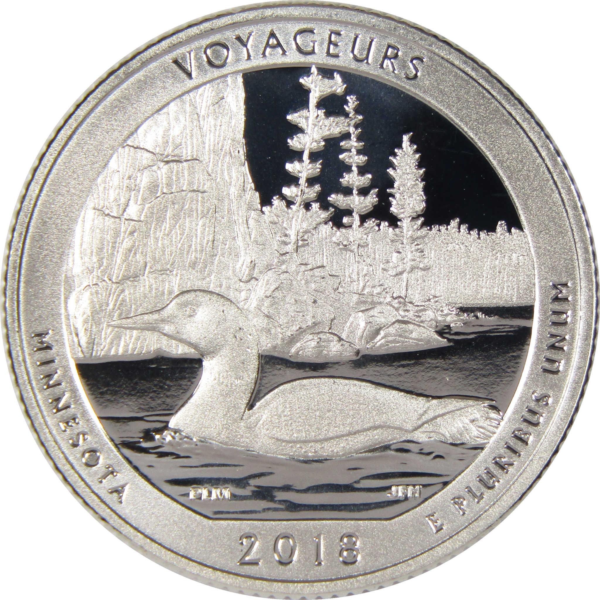 カンツォーネ　ハイドロビスマルク　ゴルギーオージャー　シークレット 2018 S Voyageurs National Park Quarter Silver Proof 25c Coin