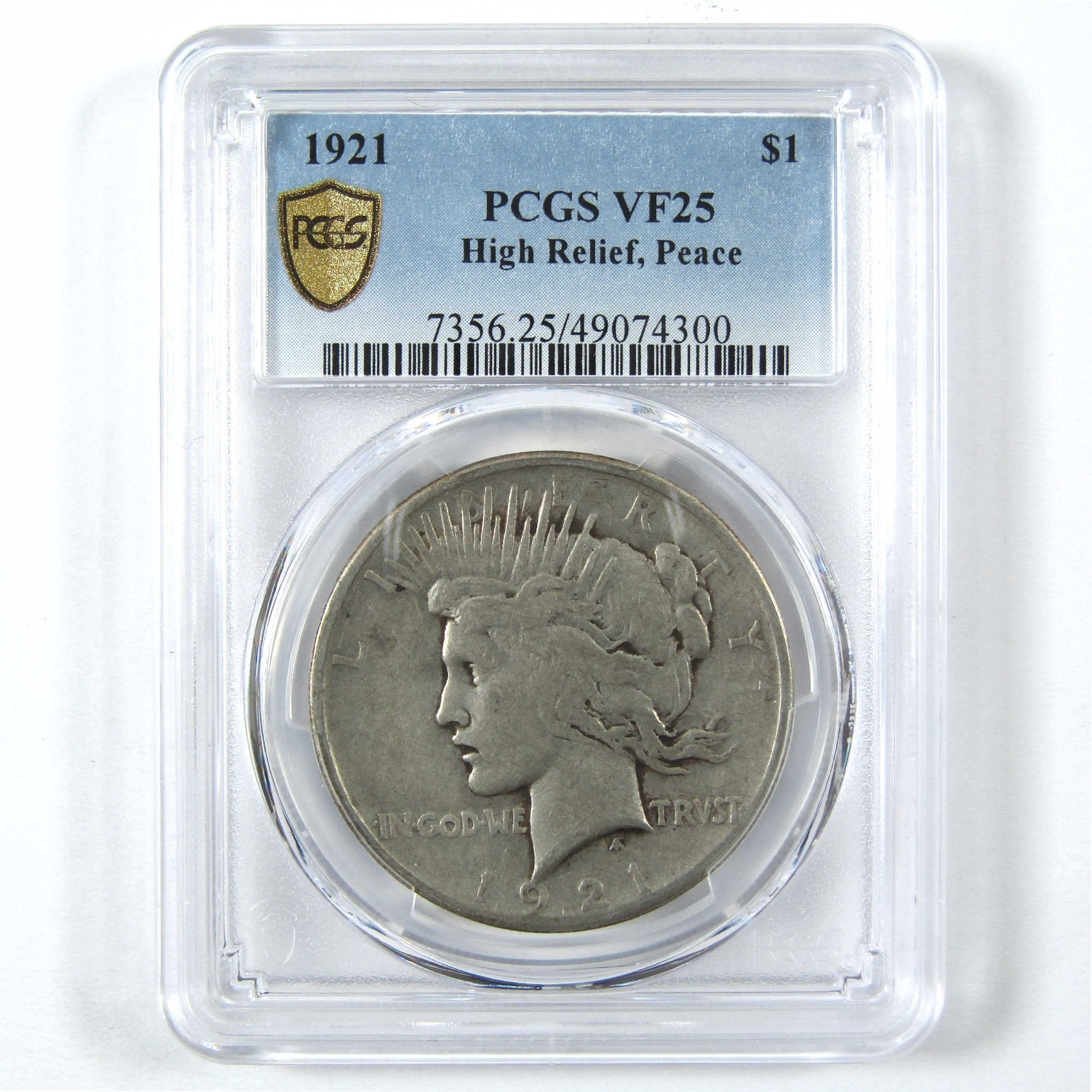 1921 High Relief Peace Dollar VF 25 PCGS Silver $1 Coin SKU:I14123