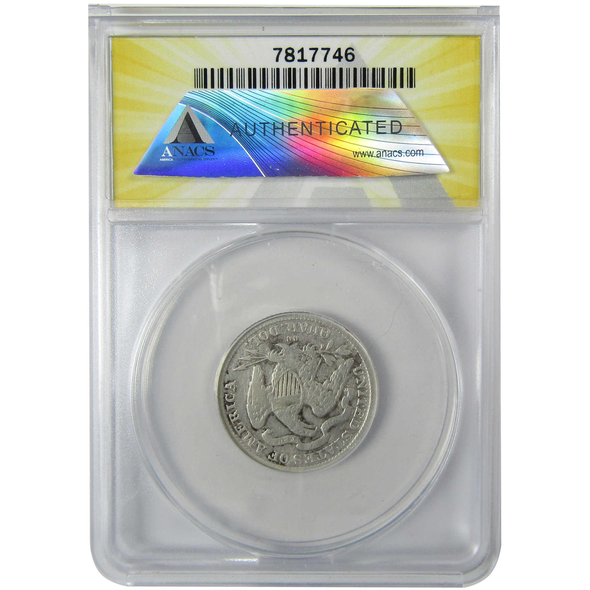 1878 CC Seated Liberty Silver Quarter F 12 Details ANACS SKU:CP768