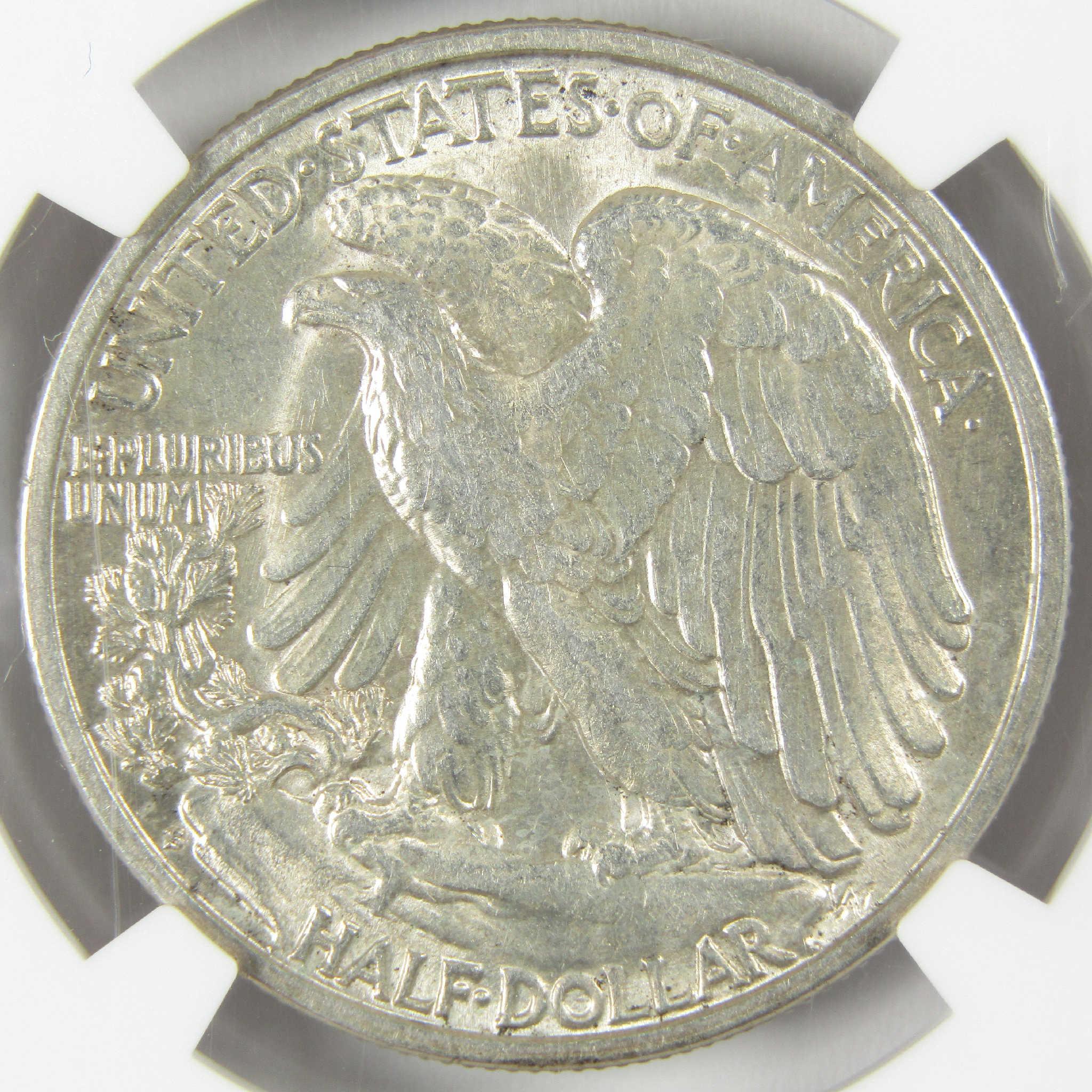 1927 S Liberty Walking Silver Half Dollar AU 55 NGC 50c Coin