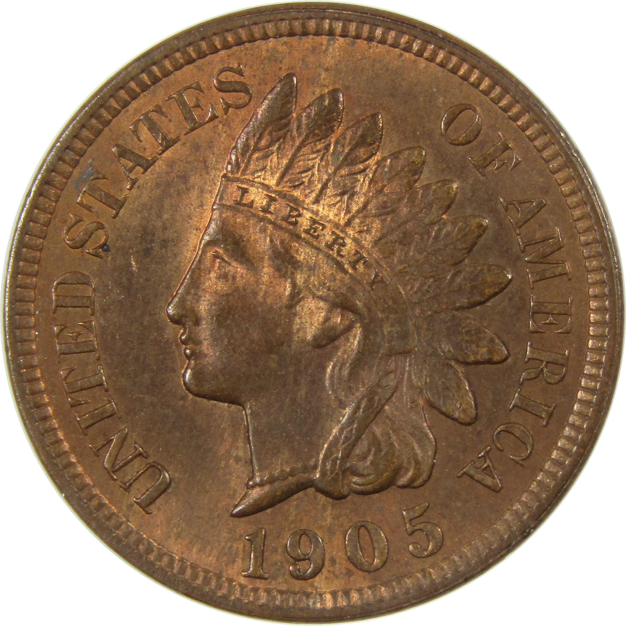 1905 Indian Head Cent BU Choice Uncirculated Mint State Red Brown