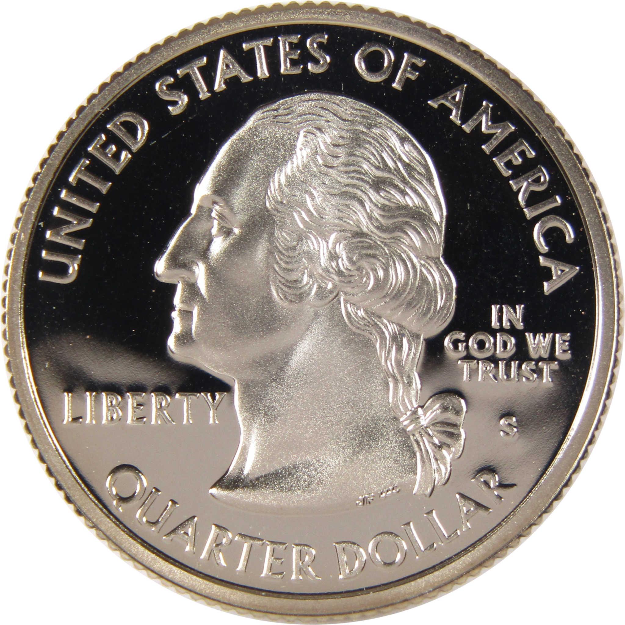 Proof finish US quarter dollar collectible coin featuring George Washington profile