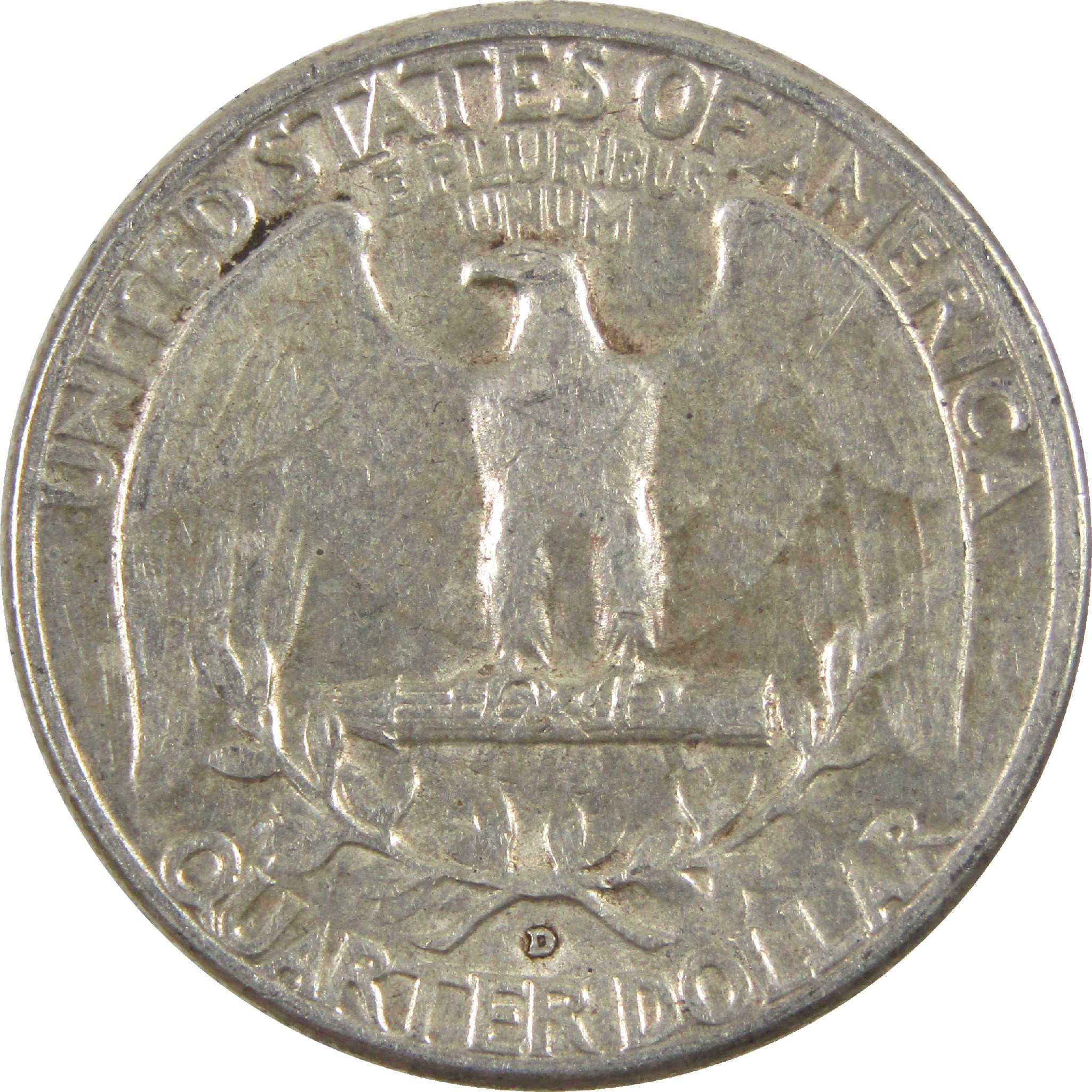 1949 D Washington Quarter Circulated Silver 25c Coin Collectible