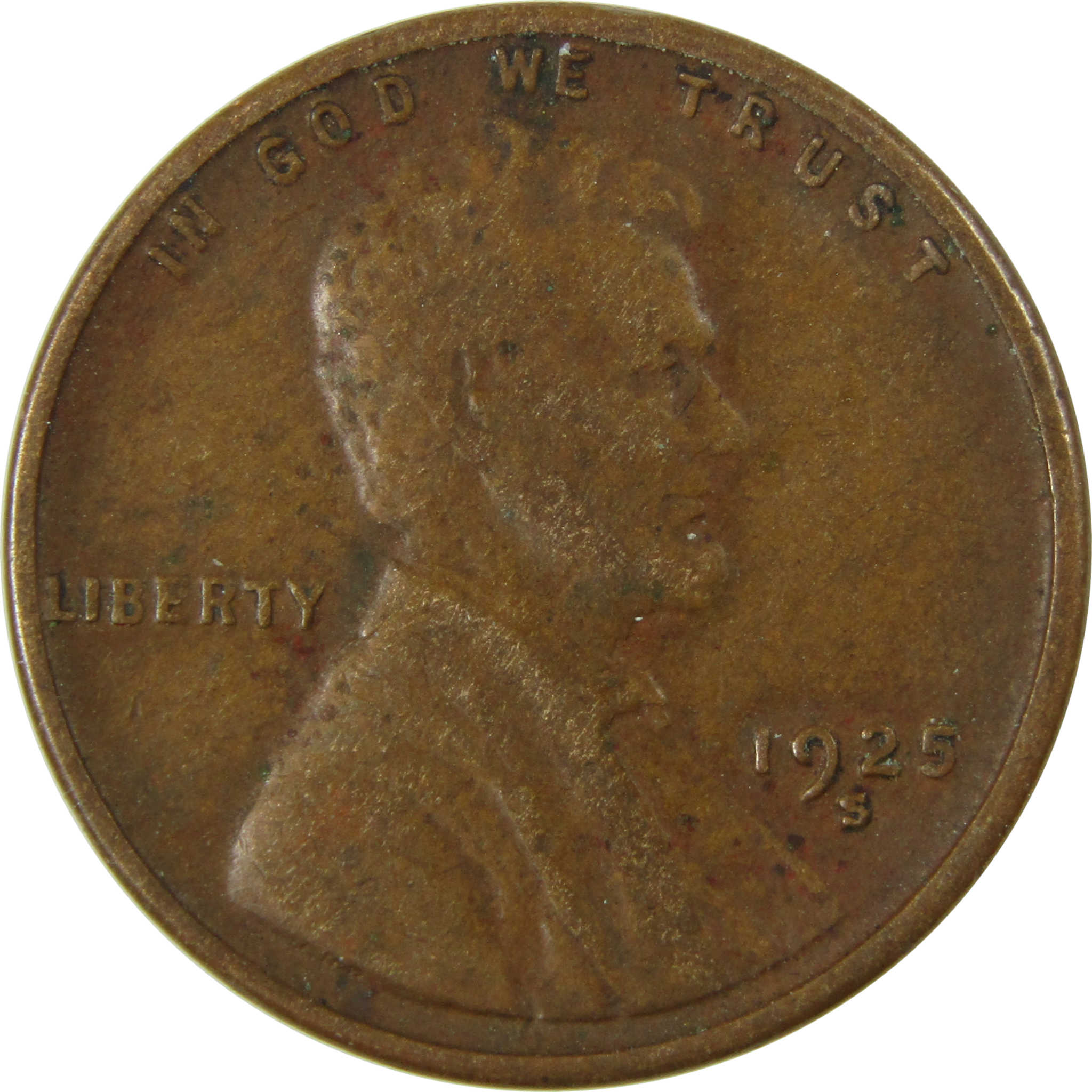 1925 S Lincoln Wheat Cent VF Very Fine Penny 1c Coin SKU:I26469
